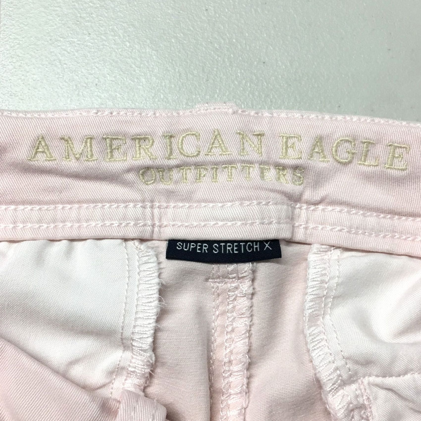 Vintage American Eagle Super Stretch Shorts Womens 4 Light Pink Zip Fly Low Waisted Casual Modern Womens Size 27" / US 4 / IT 40 - 5 Thumbnail