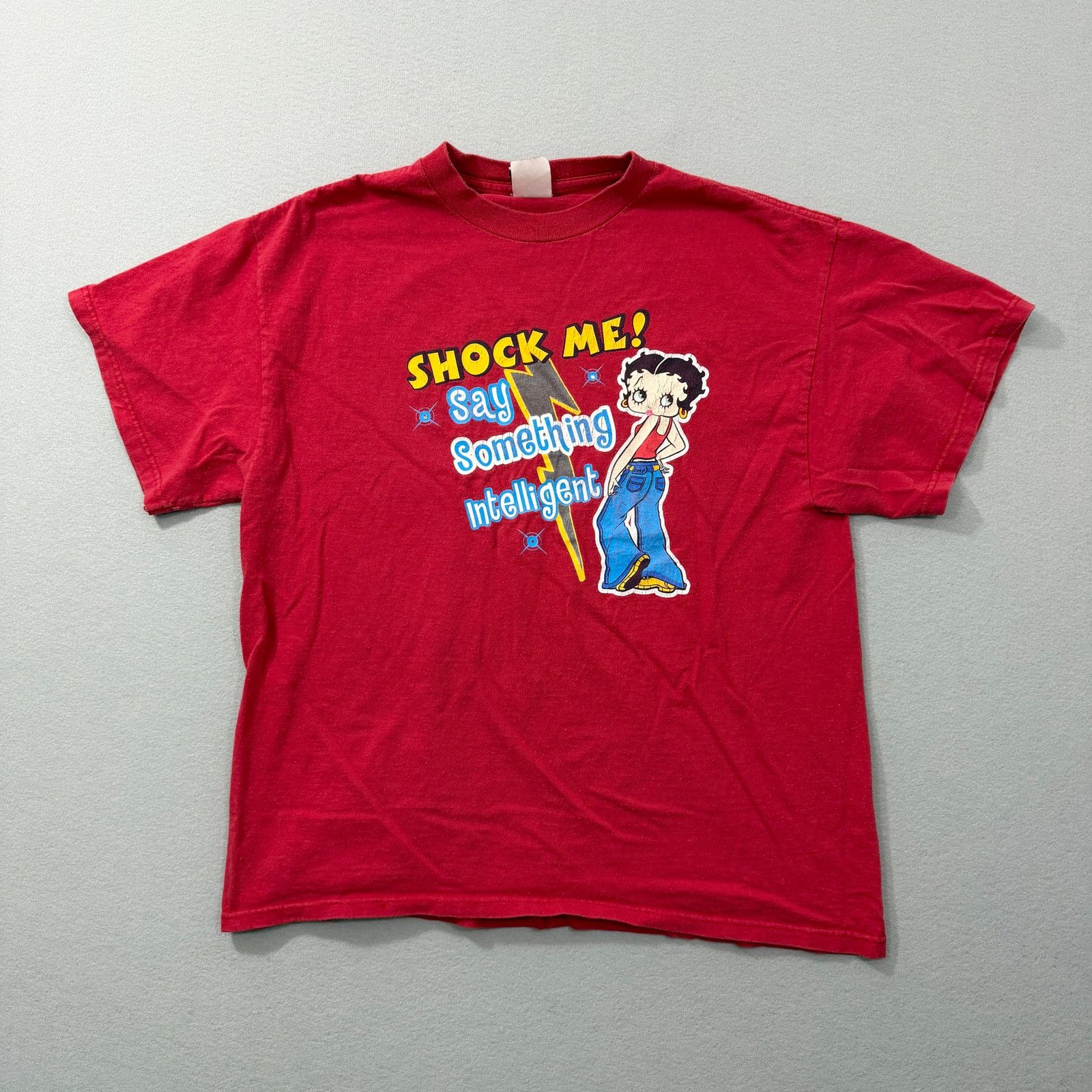 Vintage Vintage Betty Boop Shock Me Shirt Size Large Red 2005 Size US L / EU 52-54 / 3 - 1 Thumbnail