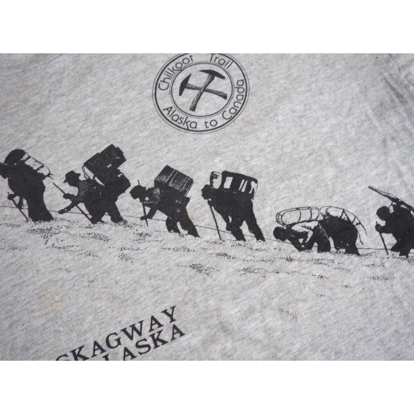 Vintage VTG 90s Skagway Alaska Gold Miner Chilkoot Gray USA Made Tee T-Shirt 2XL Size US XXL / EU 58 / 5 - 5 Thumbnail