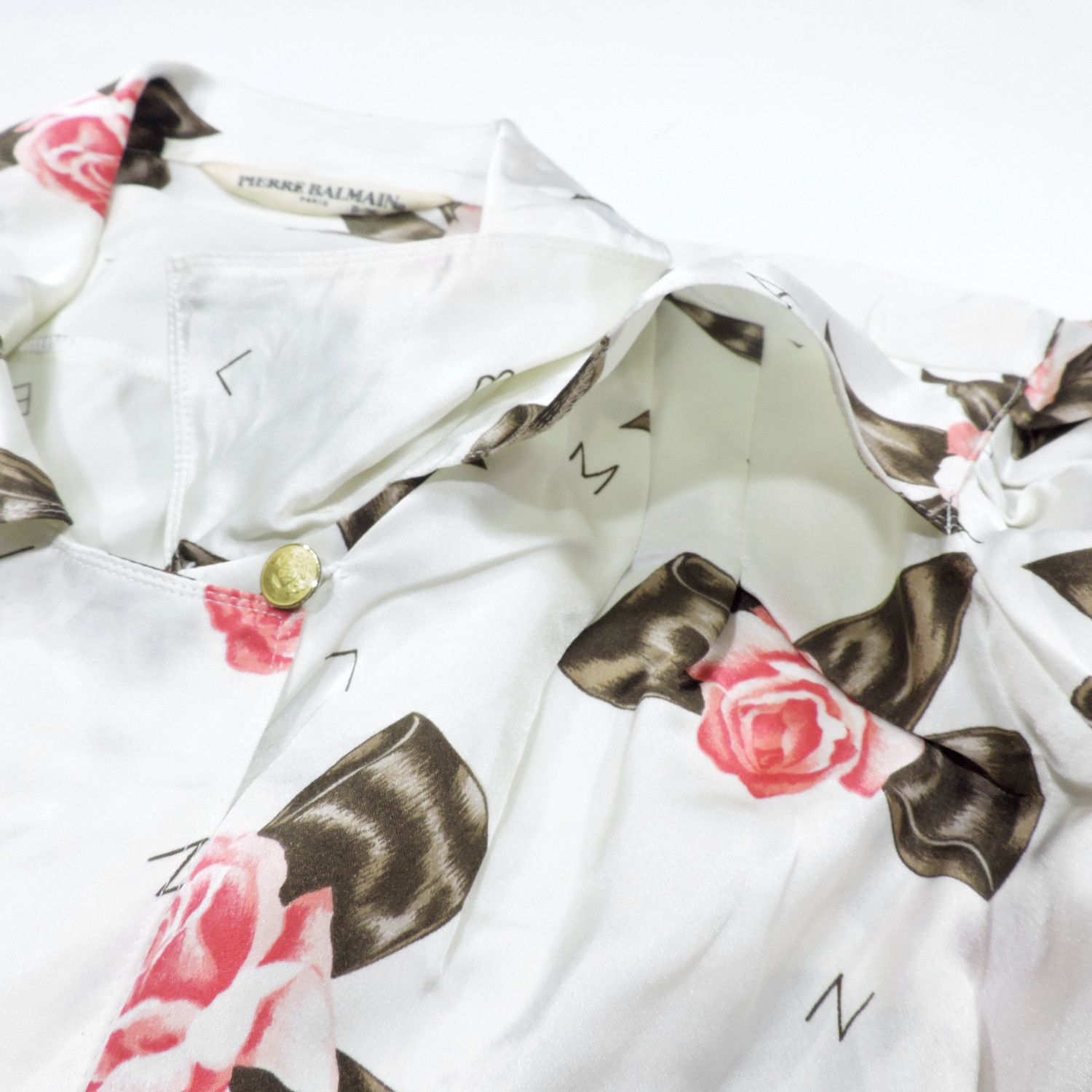 Balmain PIERRE BALMAIN FLOWER RIBBON MONOGRAM LONG SLEEVE SHIRT Size M / US 6-8 / IT 42-44 - 13 Thumbnail