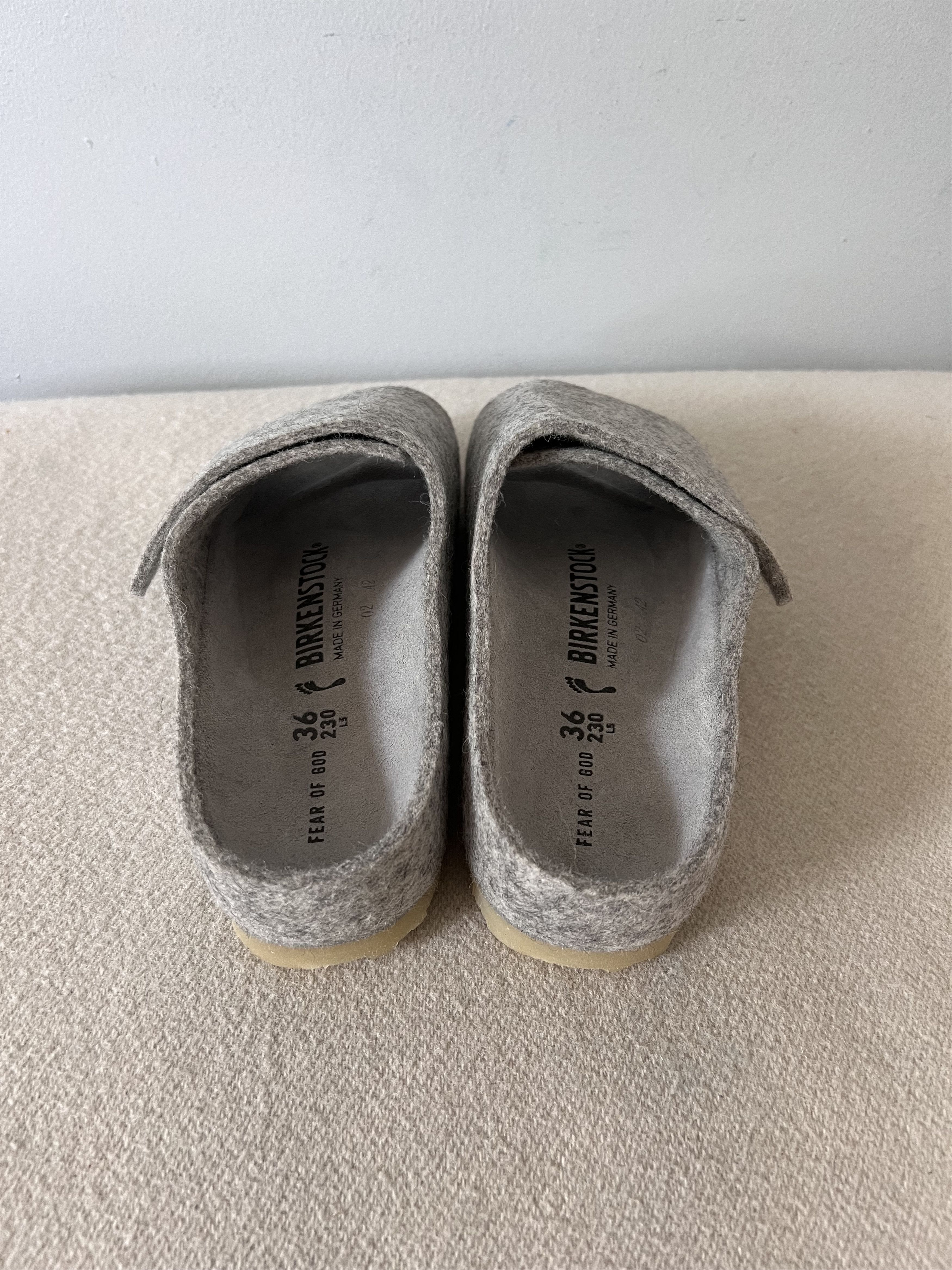 Birkenstock × Fear of God Fear of God Birkenstock Los Feliz in Cement Melange Wool Size US 6 / IT 36 - 5 Thumbnail