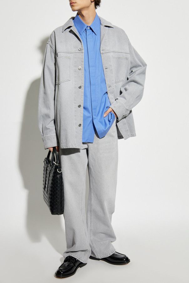 Bottega Veneta o1bcso1str0426 Compact Chambray Shirt in Blue Size US M / EU 48-50 / 2 - 2 Thumbnail