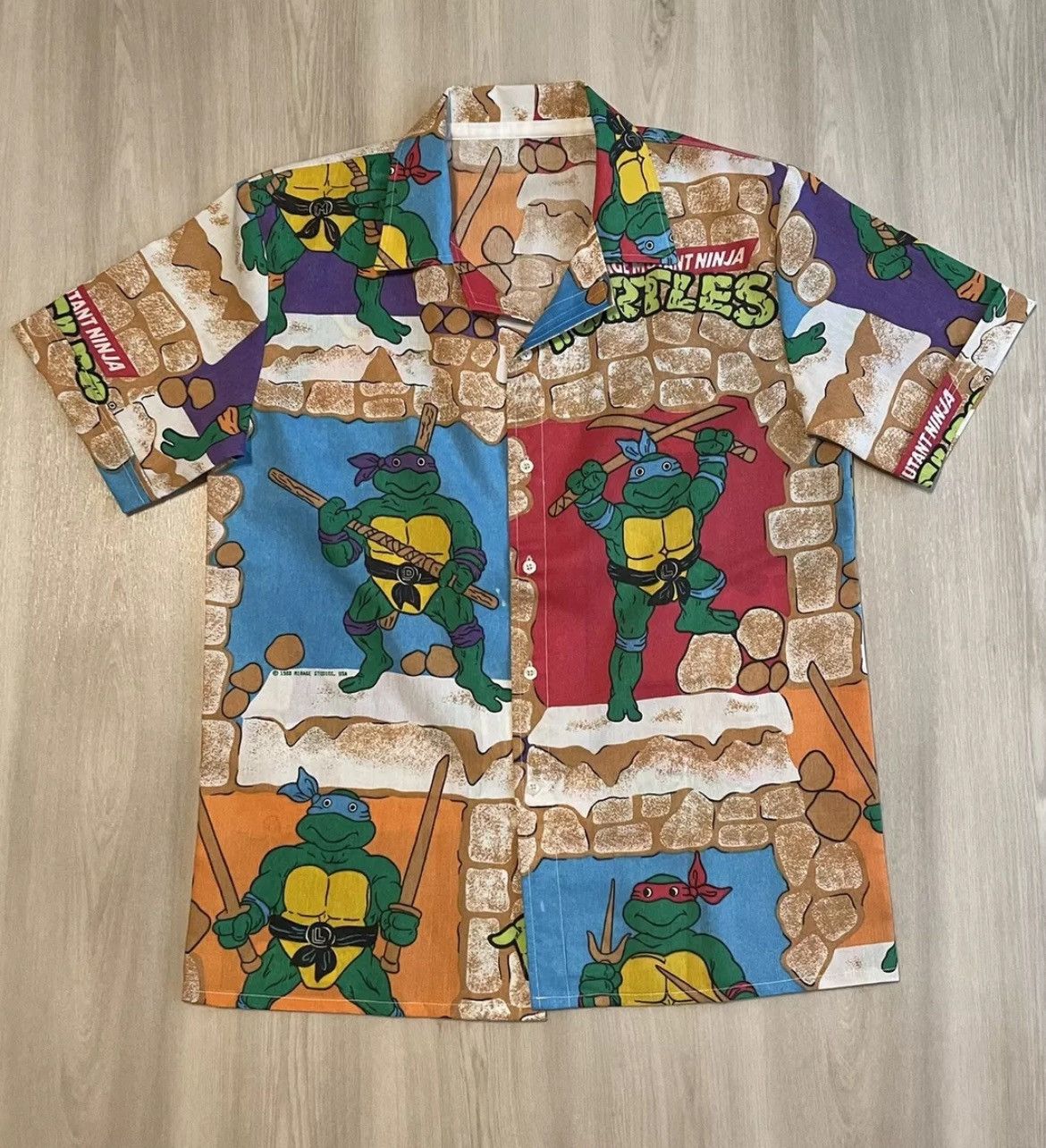 Vintage Vintage Custom Upcycled TMNT Shirt Mens M-L Size US L / EU 52-54 / 3 - 1 Thumbnail