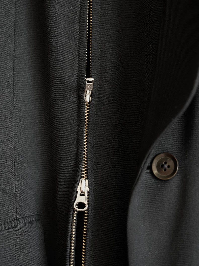 Yohji Yamamoto Yohji Yamamoto 04AW Shawl Collar Zip Show Coat 2503-Nextar Size US L / EU 52-54 / 3 - 6 Thumbnail