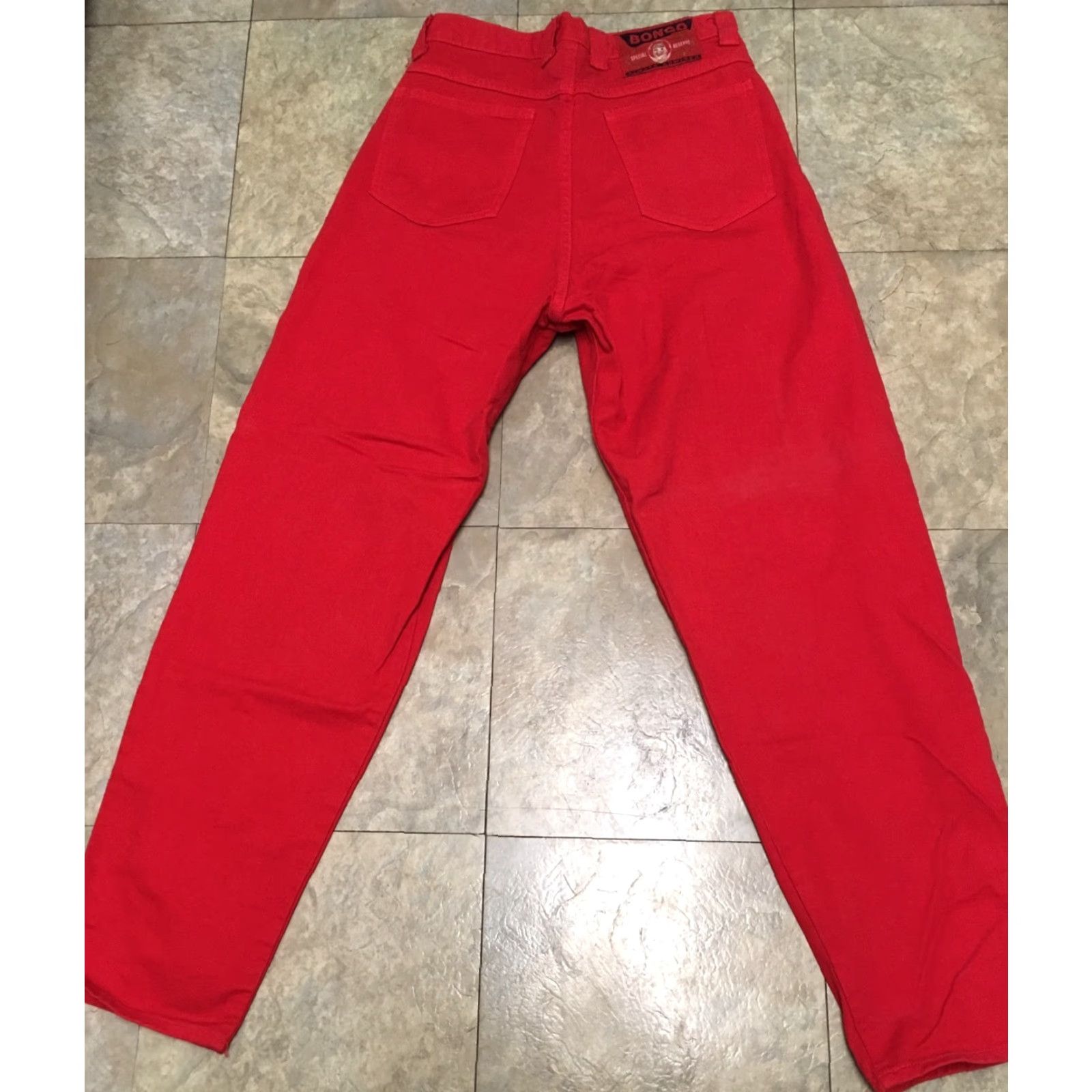 Vintage VINTAGE Bongo Jeans Special Reserve High Waist Tapered Leg 11 30" Waist Red Boys? Wait Size 32" / US 10 / IT 46 - 6 Thumbnail
