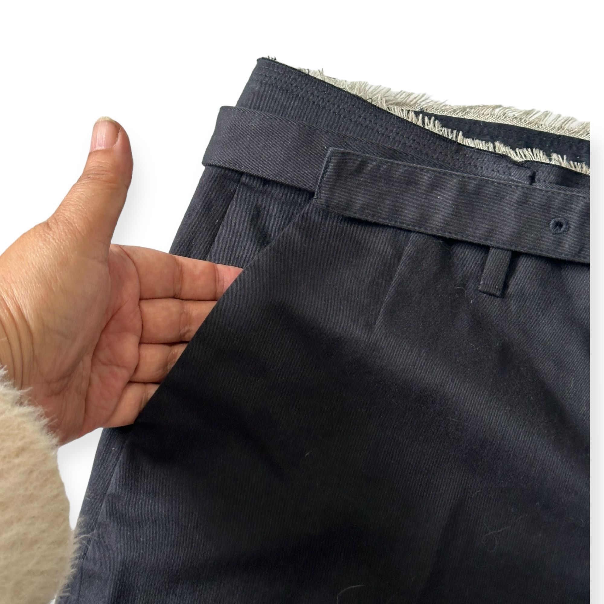 Prada Prada Blue Cropped Cotton Pants, Size Italian 46 Size 32" / US 10 / IT 46 - 12 Thumbnail