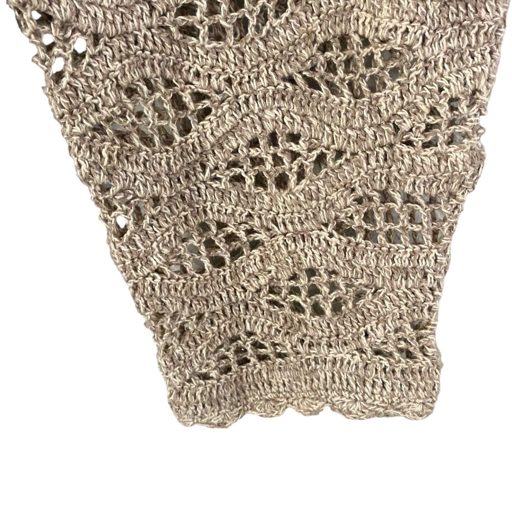 Vintage VINTAGE Kathryn Deene Crochet Knit Sweater Women’s Plus Size 22 Tan Pullover Breathable Casual Size 3XL / US 20-22 - 7 Thumbnail