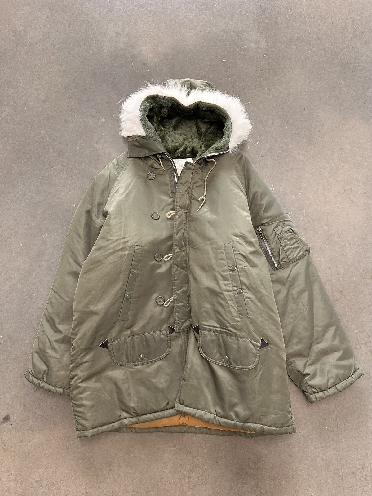 image of Cold Weather Military Parka Jacket in Green, Men's (Size XL)