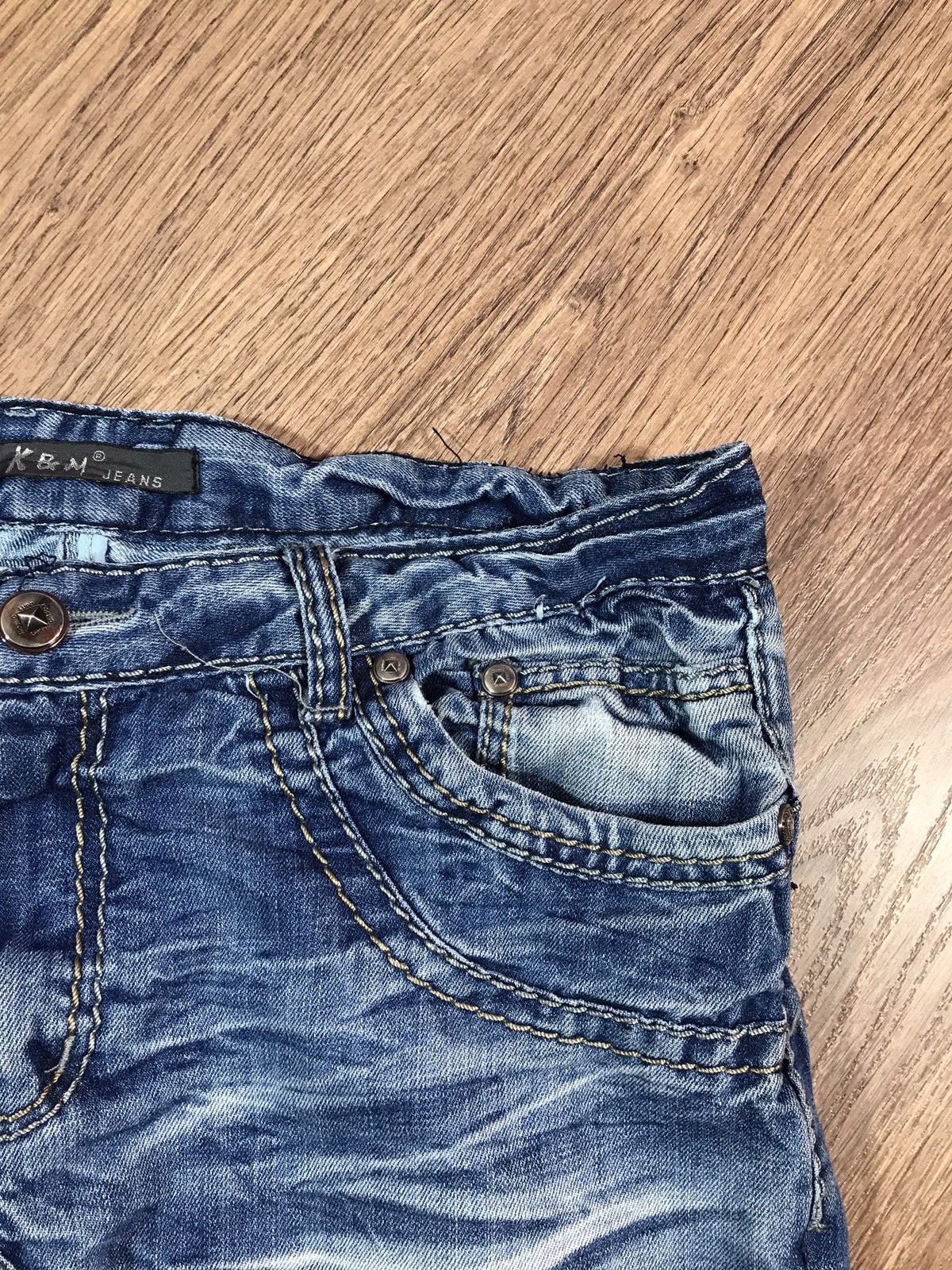 Japanese Brand Vintage Kosmo Lupo Distressed Denim Pants Size US 34 / EU 50 - 6 Thumbnail