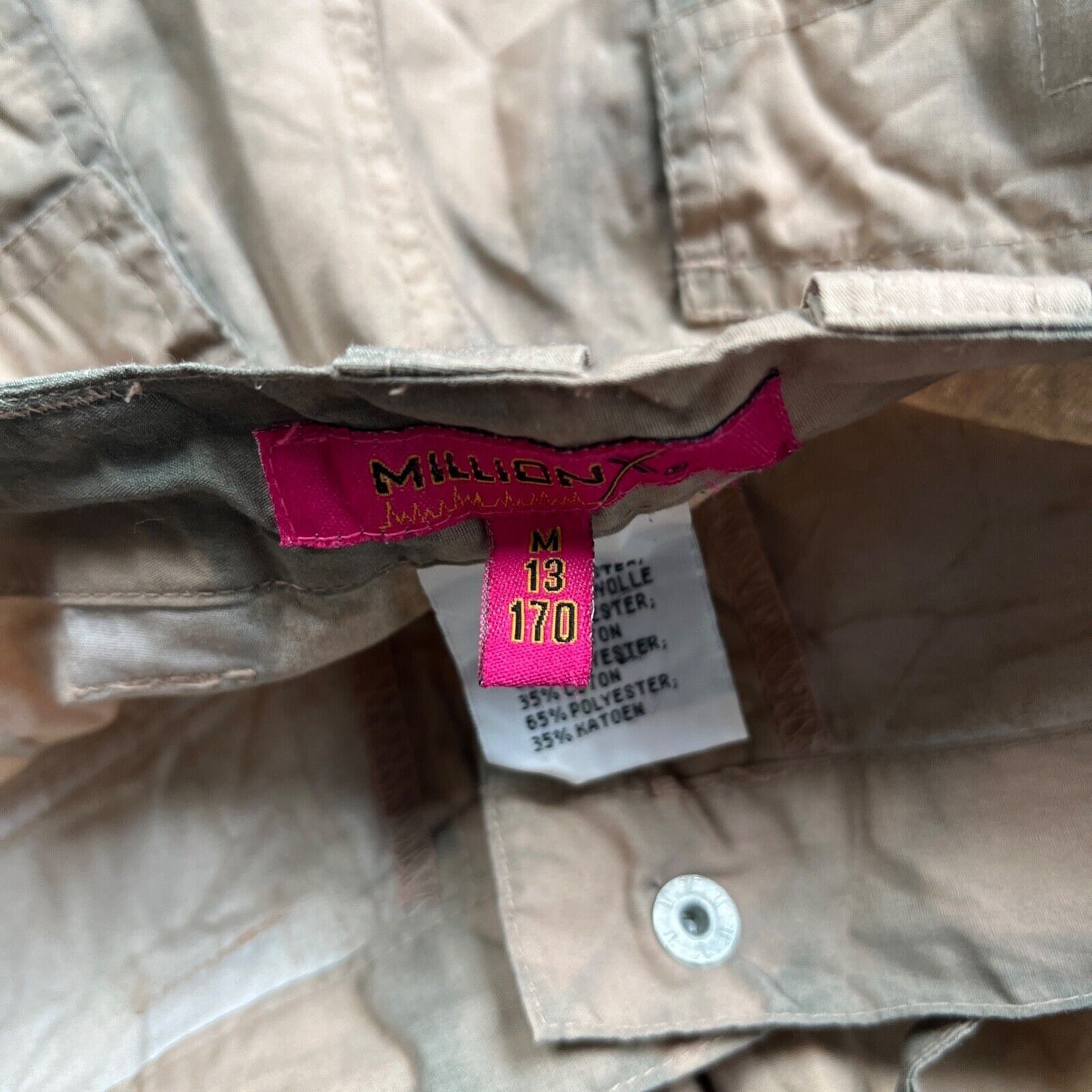 Vintage Million X Y2K Cargo Cotton Bondage Cargo Pants 8914AC Size 28" / US 6 / IT 42 - 6 Thumbnail