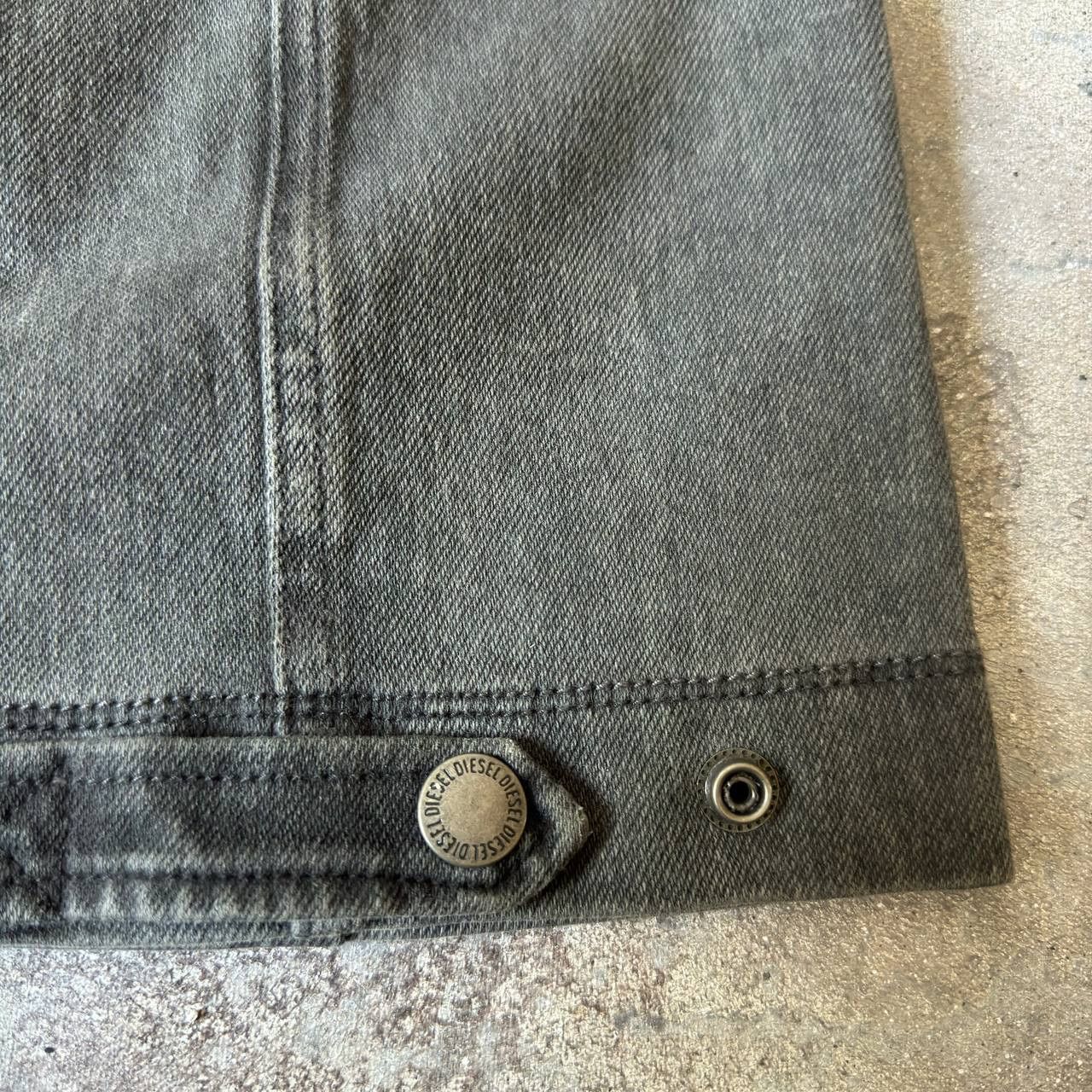 Diesel Diesel Gothic Washed Grey Mini Skirt Size 29" - 4 Thumbnail