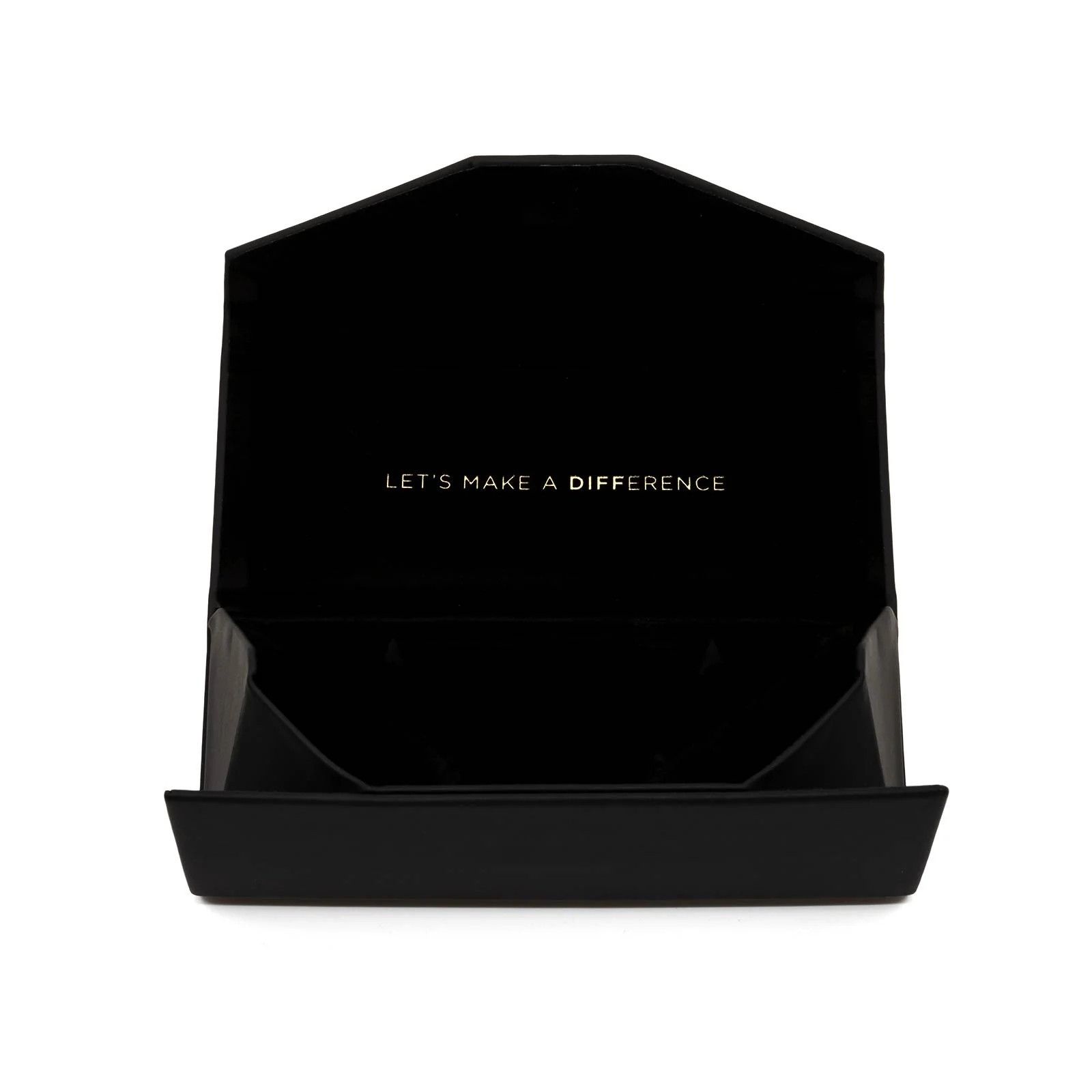 Other Diff Black Folding Soft Touch Vegan Leather Eyewear Case Size ONE SIZE - 3 Thumbnail