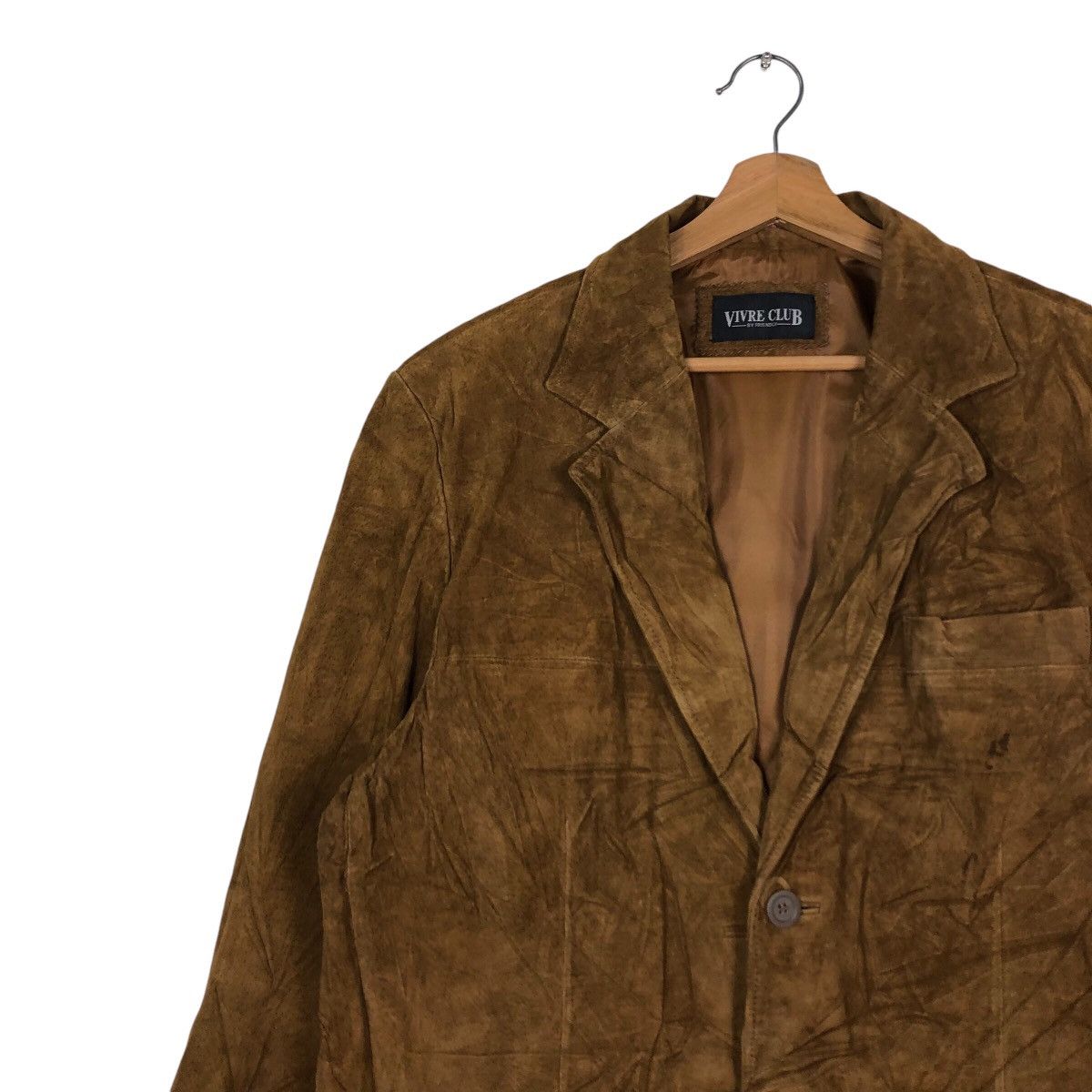Japanese Brand 📌Vtg Genuine Leather Biker Jacket Vivre Club Issey Miyake Size US M / EU 48-50 / 2 - 8 Thumbnail