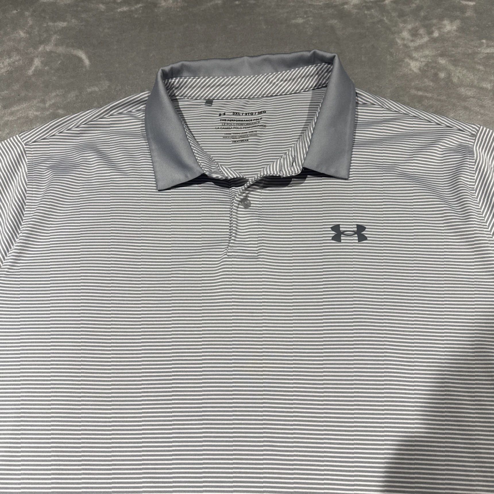 Under Armour Under Armour Polo Shirt Mens XXXL Gray The Playoff Performance Golf Striaght Size US XXL / EU 58 / 5 - 2 Thumbnail