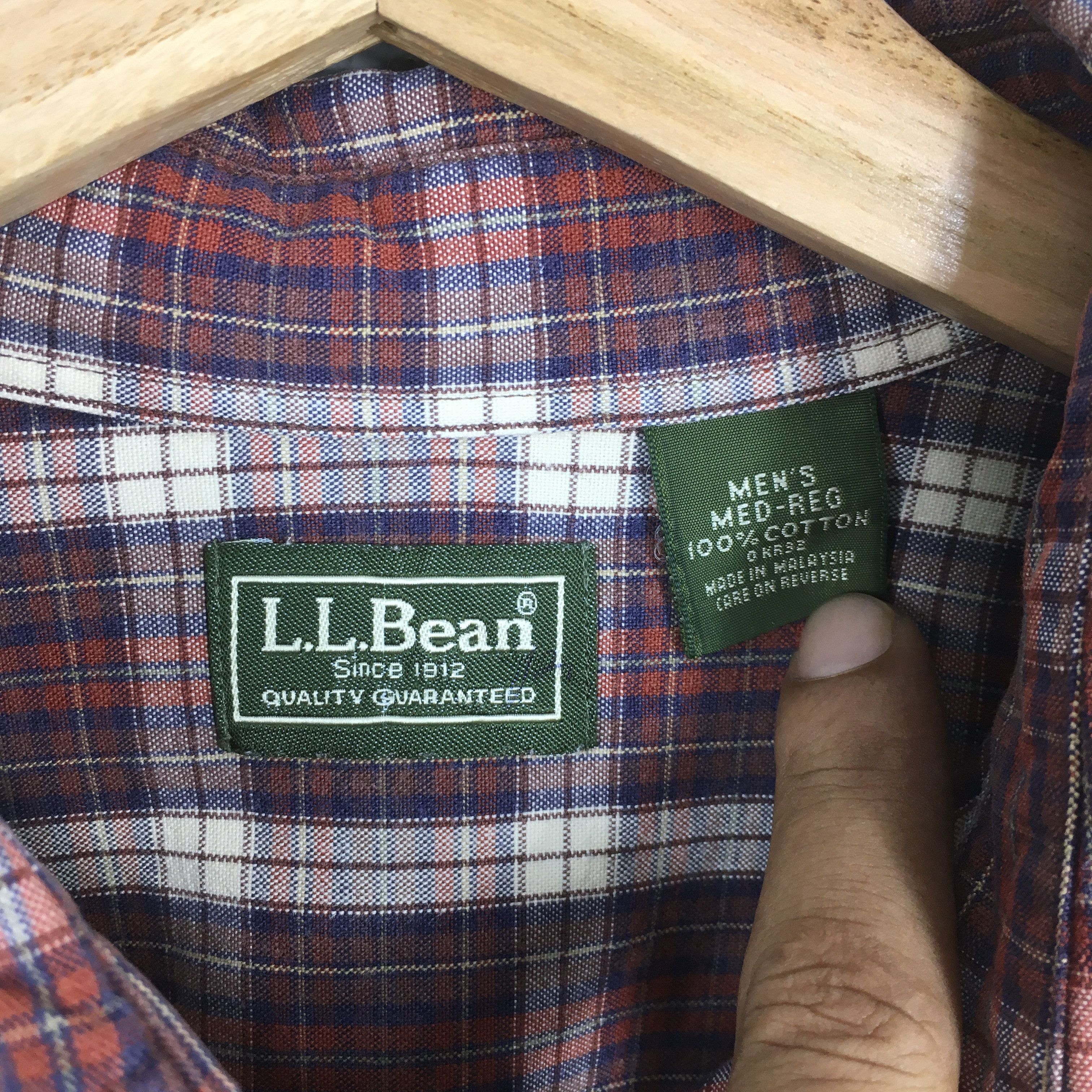 L.L. Bean Vintage LL Bean Flannel Checkered Shirt Medium Size US M / EU 48-50 / 2 - 5 Thumbnail