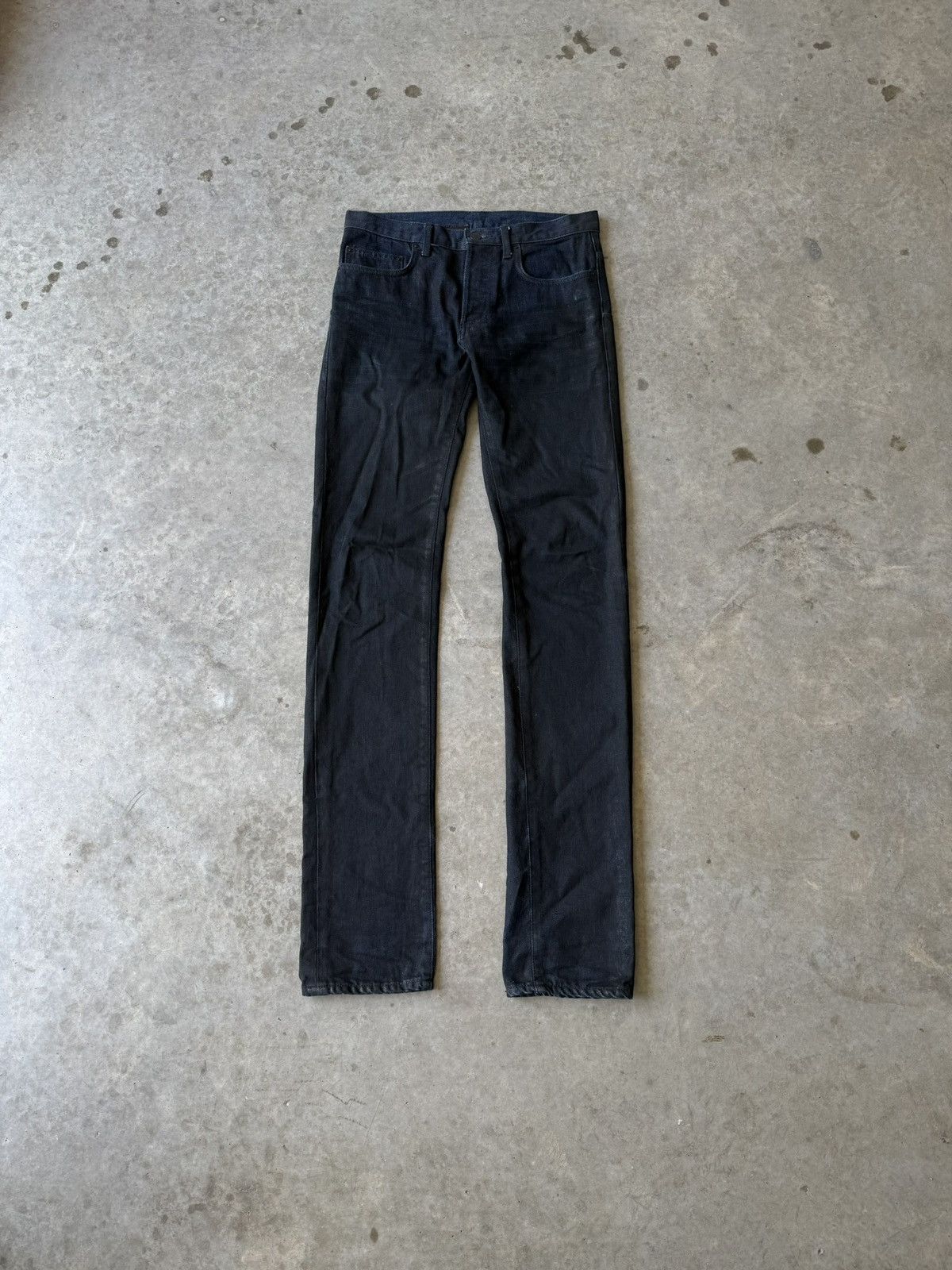 Dior Dior Homme AW08 Indigo Black Coated Denim Size US 28 / EU 44 - 2 Thumbnail