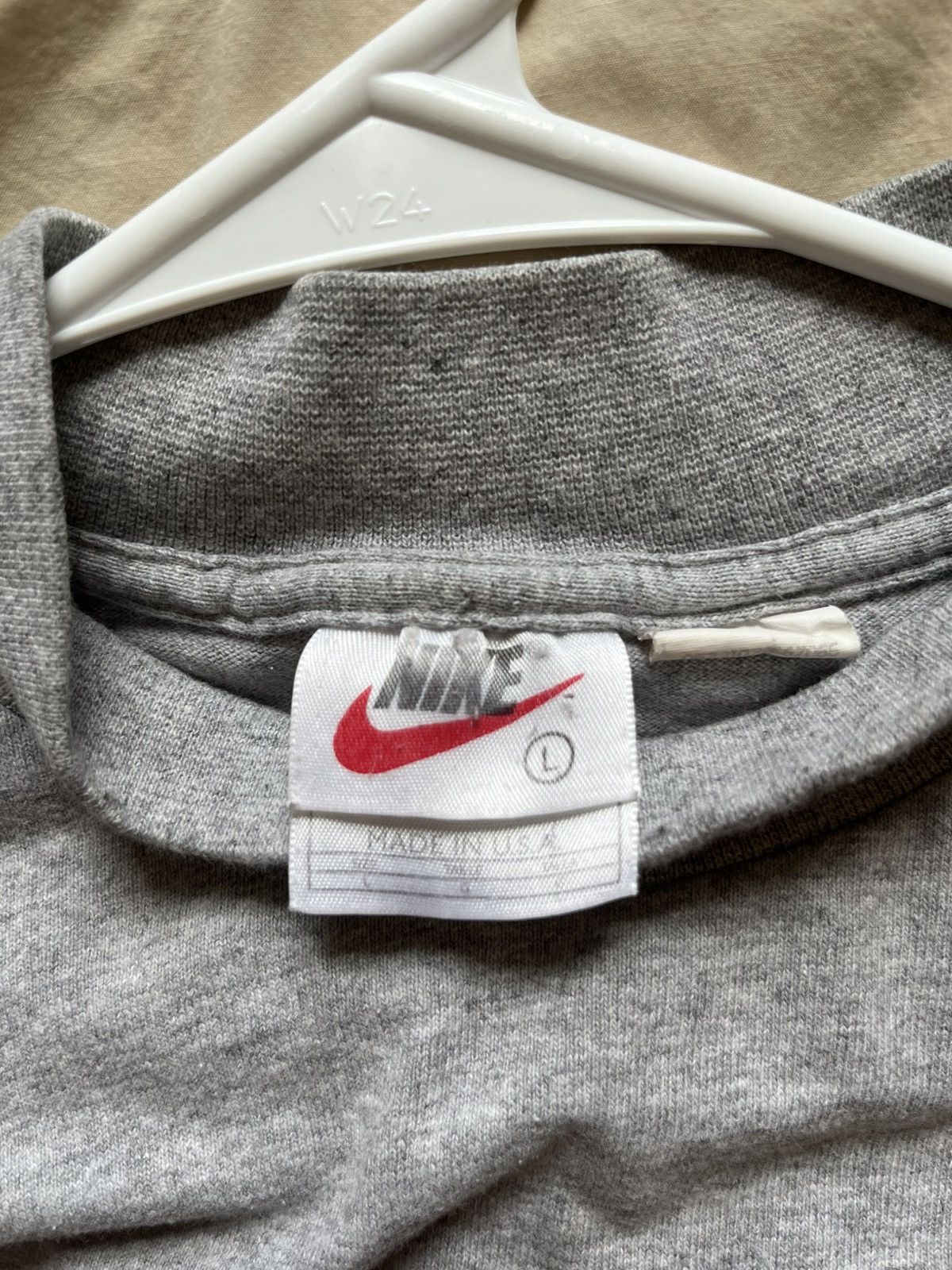 Nike Vintage 1990s nike long sleeve grey crewneck Size US M / EU 48-50 / 2 - 3 Thumbnail