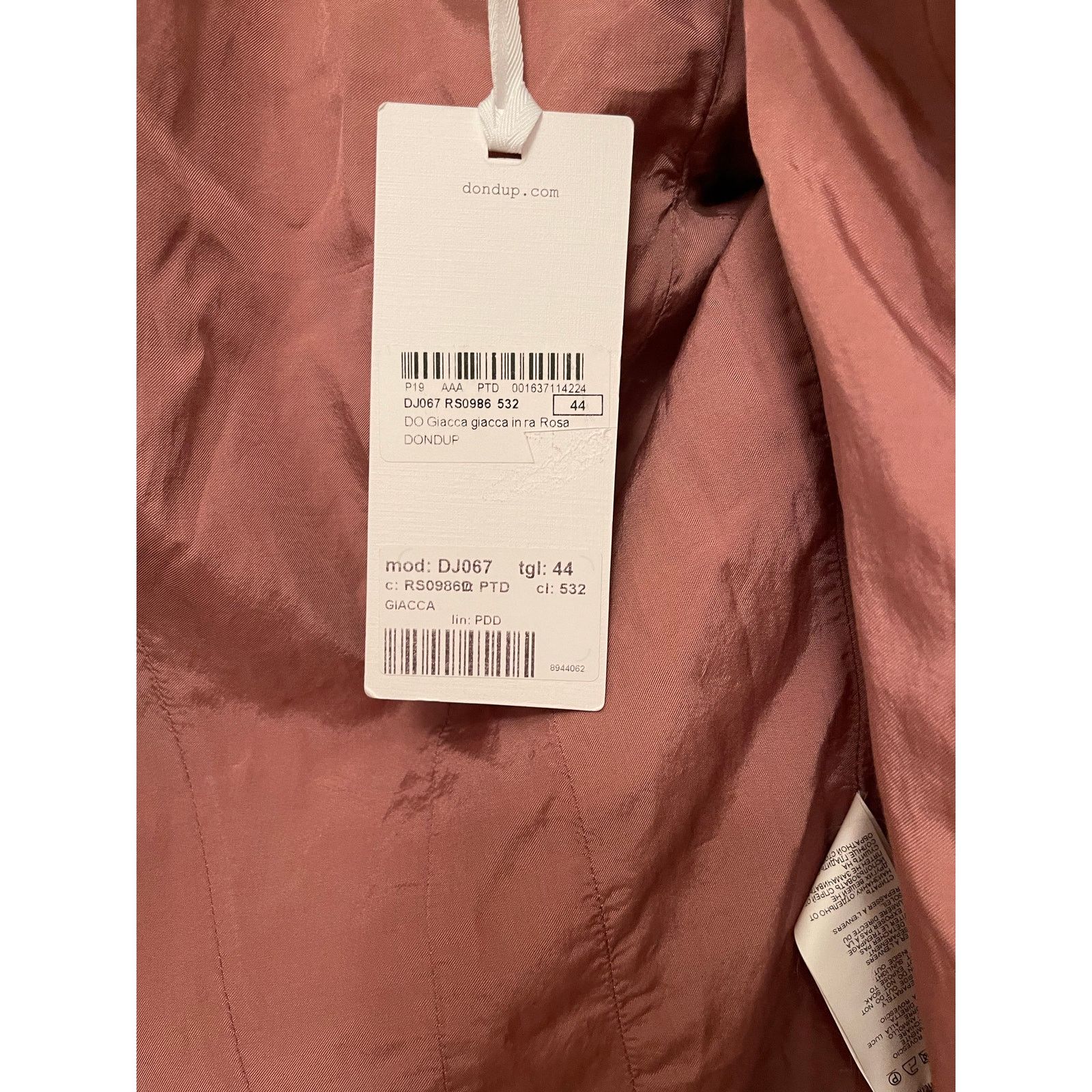 Dondup Dondup Pastel Pink Blazer, NWT, Size: 44 Size M / US 6-8 / IT 42-44 - 7 Thumbnail