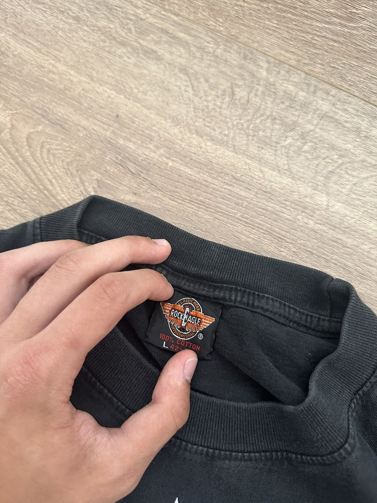 Harley Davidson 🔥VINTAGE ROCK EAGLE 90’s HARLEY 3D EMBLEM MOTO T-SHIRT🔥 Size US L / EU 52-54 / 3 - 3 Thumbnail