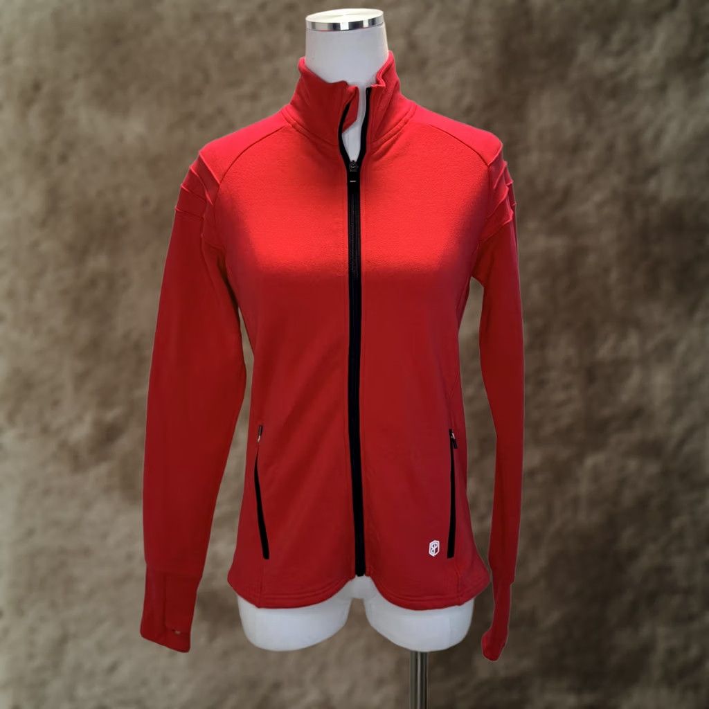 Primitive Born Primitive Track Jacket Womens Medium Red Full Zip Thumbholes Athletic Size M / US 6-8 / IT 42-44 - 1 Thumbnail