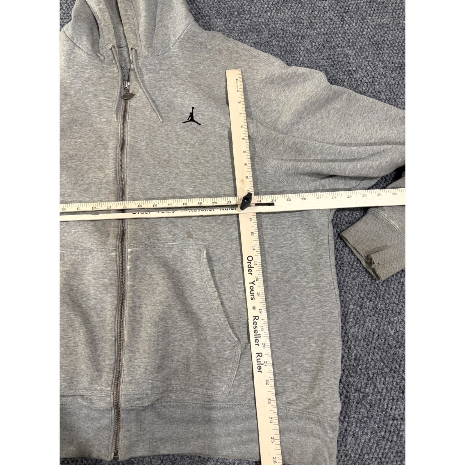 Jordan Brand Jordan Hoodie Mens XL Gray Full Zip Sweatshirt Fleece Jumpman Logo Athletic Size US XL / EU 56 / 4 - 5 Thumbnail