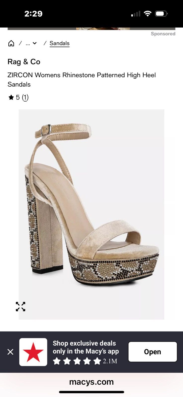 Other Rhinestone platform sandals Size US 10 / IT 40 - 1 Thumbnail