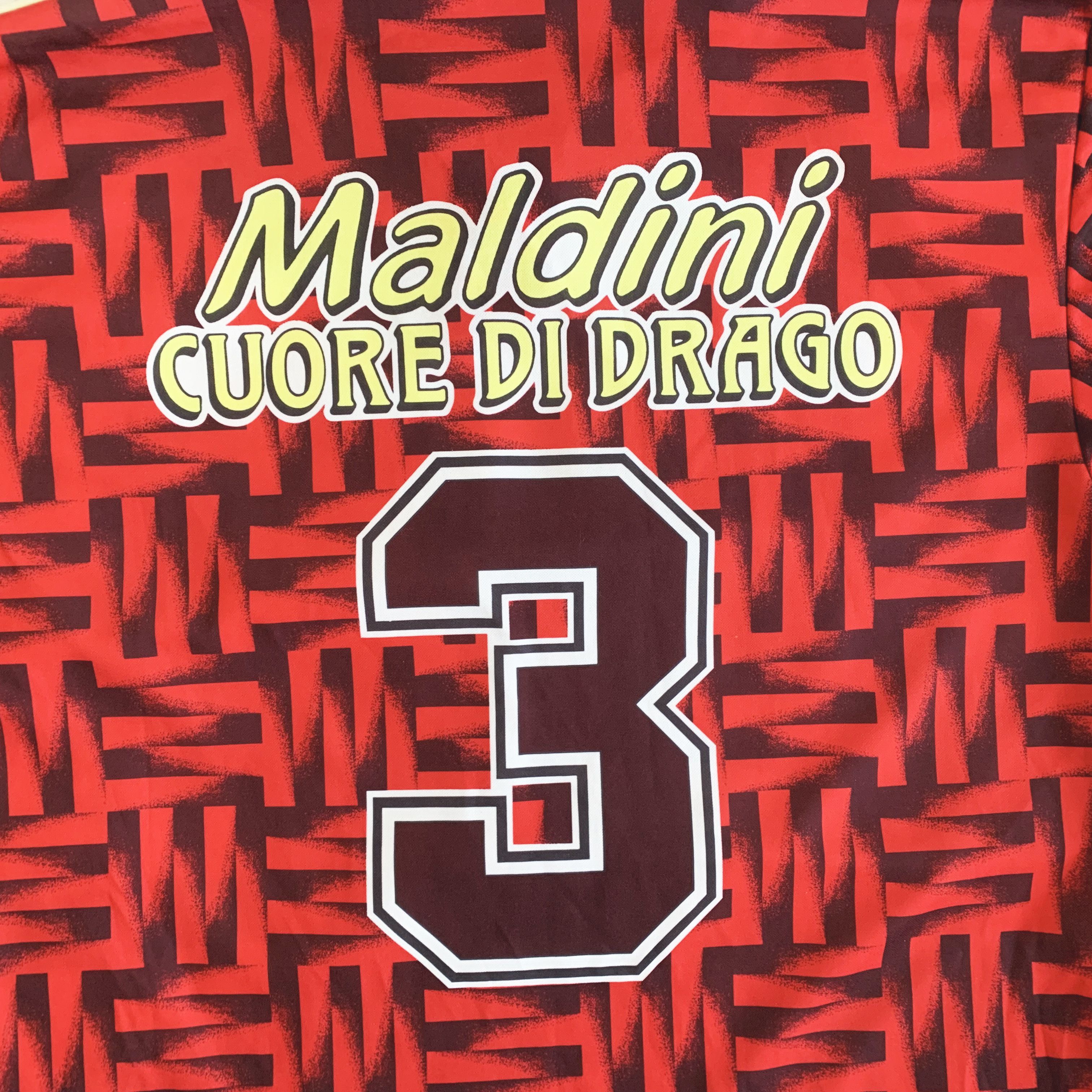 Vintage 90s MALDINI Jersey Football Soccer Kit AC Milan Fanimation Size US XL / EU 56 / 4 - 5 Thumbnail