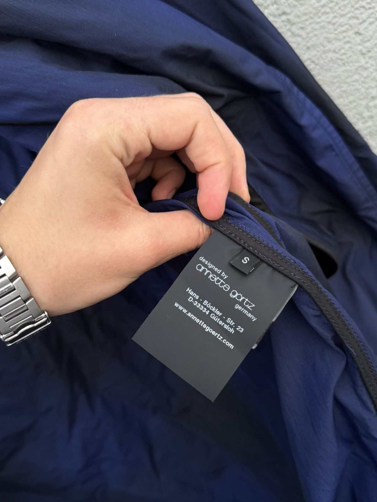 Annette Gortz × Japanese Brand ANNETTE GÖRTZ MARIT COAT Navy/Black Chek Size M/S Size S / US 4 / IT 40 - 8 Thumbnail