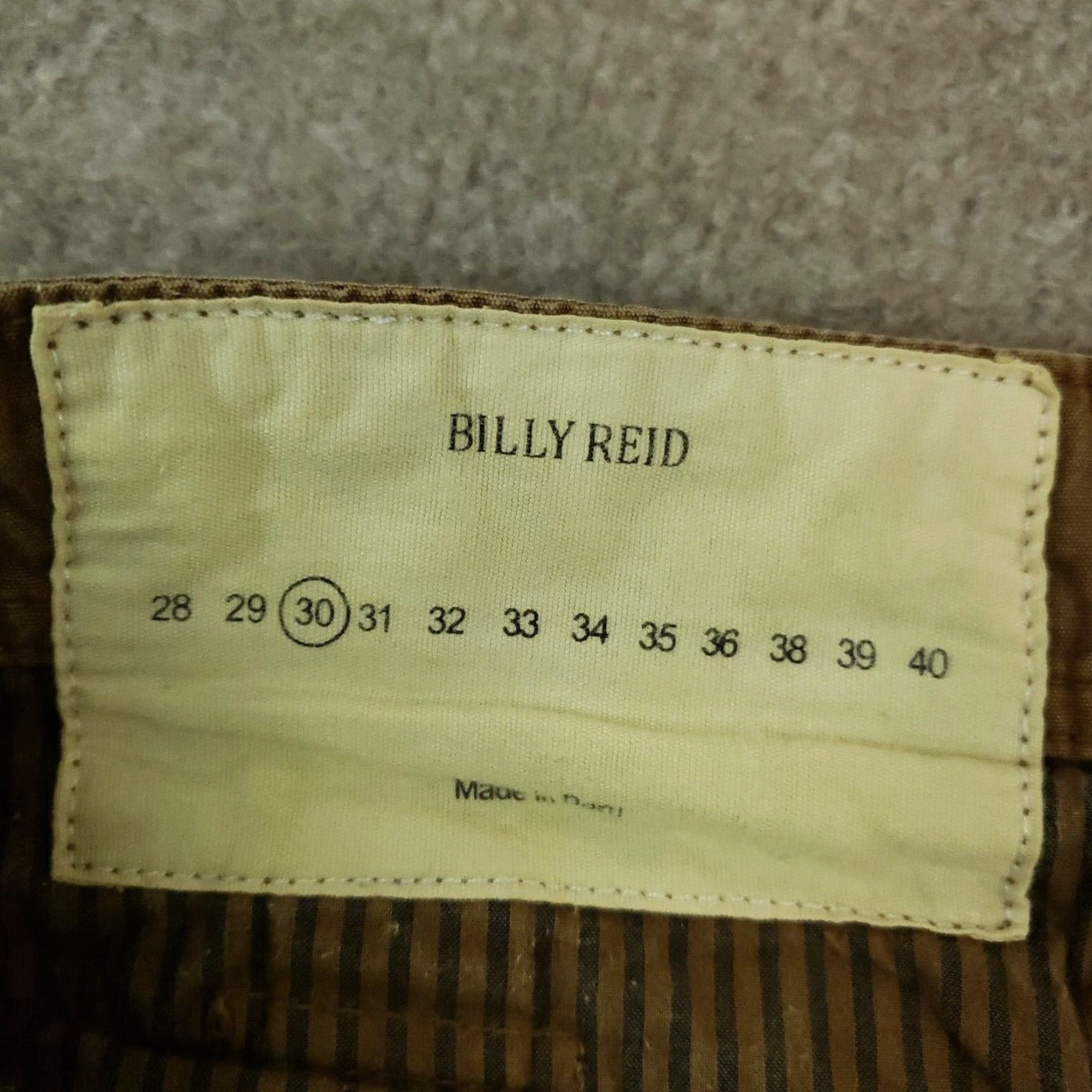 Billy Reid Billy Reid Chino Pants Mens Brown Straight Leg Flat Front Cotton Size 30x28 Size US 30 / EU 46 - 7 Thumbnail
