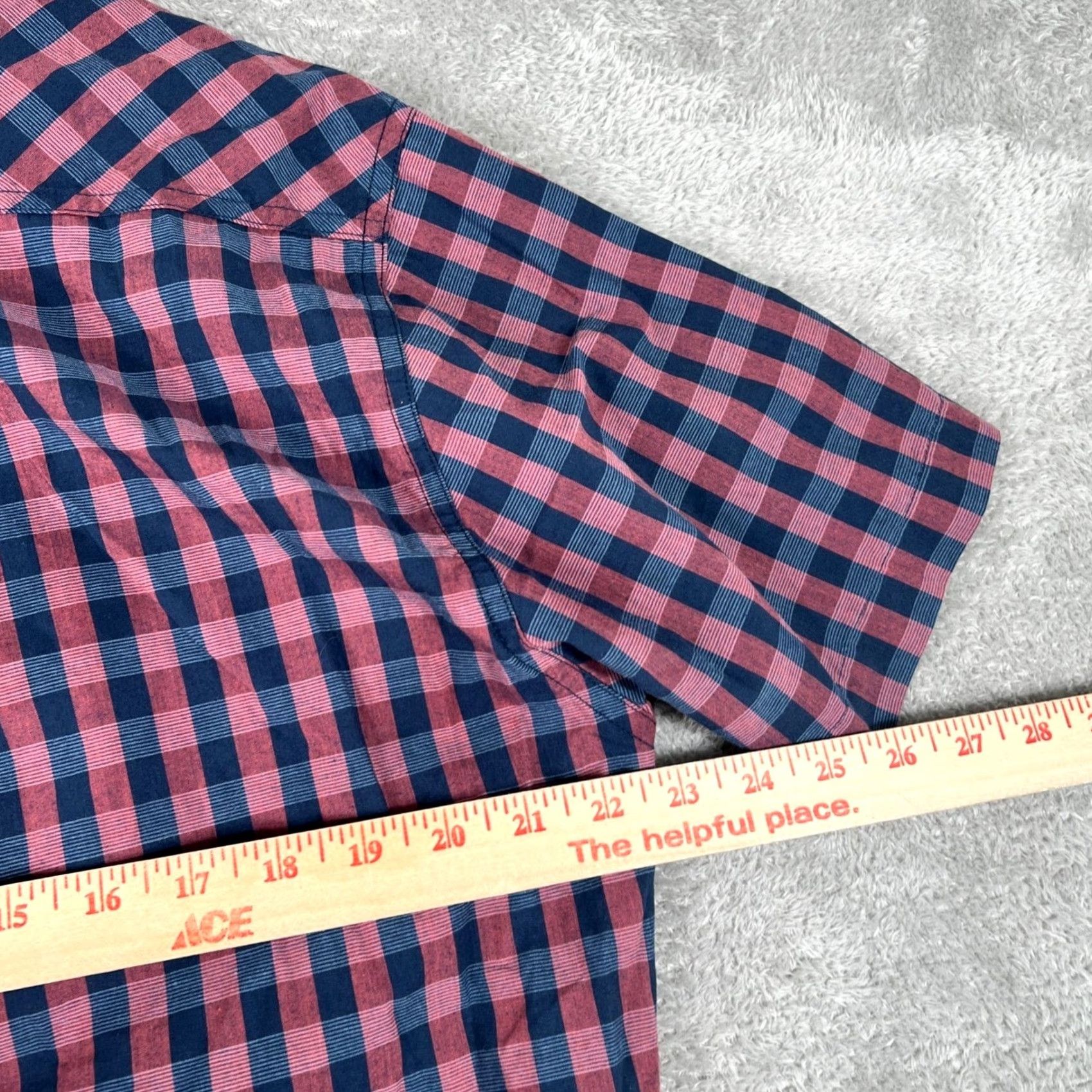 Levi's Levi's Shirt Mens XL Blue Red Plaid Short Sleeve Button Down Pocket Logo Casual Classic Retro Size US XL / EU 56 / 4 - 6 Thumbnail