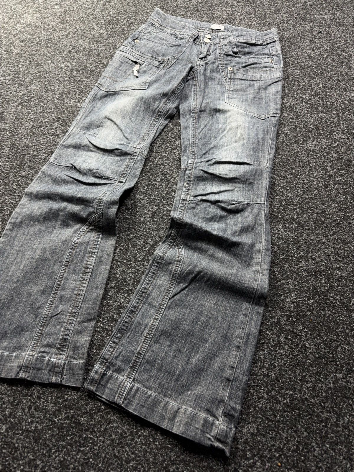 KangaROOS Retro 90s KangaROOS Y2K utility wide leg faded denim jeans Size 28" / US 6 / IT 42 - 3 Thumbnail