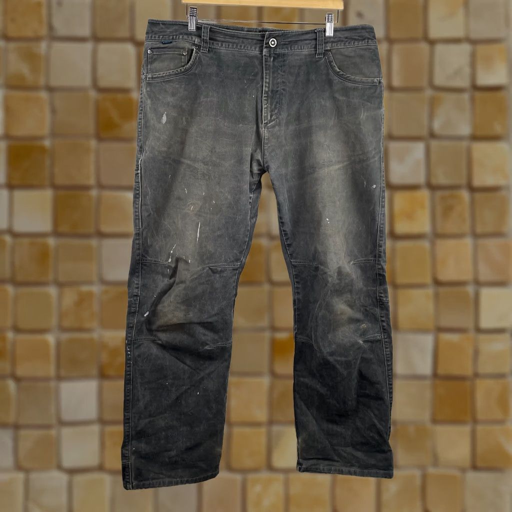Denime Kuhl Rebel Pants Mens 40x32 Grey Vintage Patina Dye Denim Twill Hiking Workwear Carpenter Regular Straight 5-Pocket USA Outdoor Mens Size US 40 / EU 56 - 1 Thumbnail
