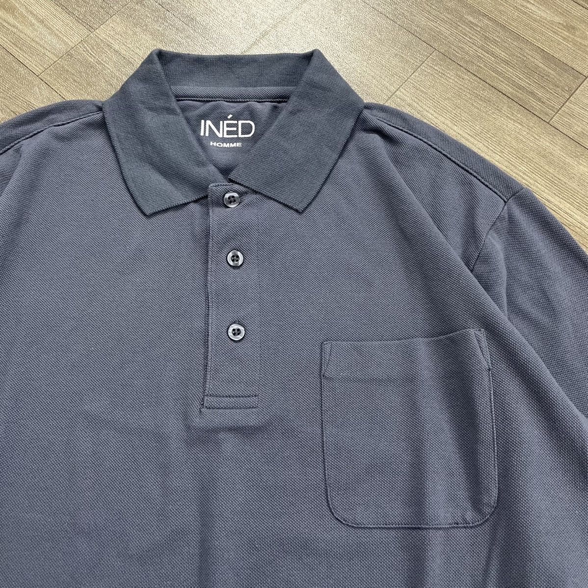 Yohji Yamamoto 2000s Ined Homme Yohji Yamamoto Polo Shirt Japanese Designer Size US XL / EU 56 / 4 - 3 Thumbnail