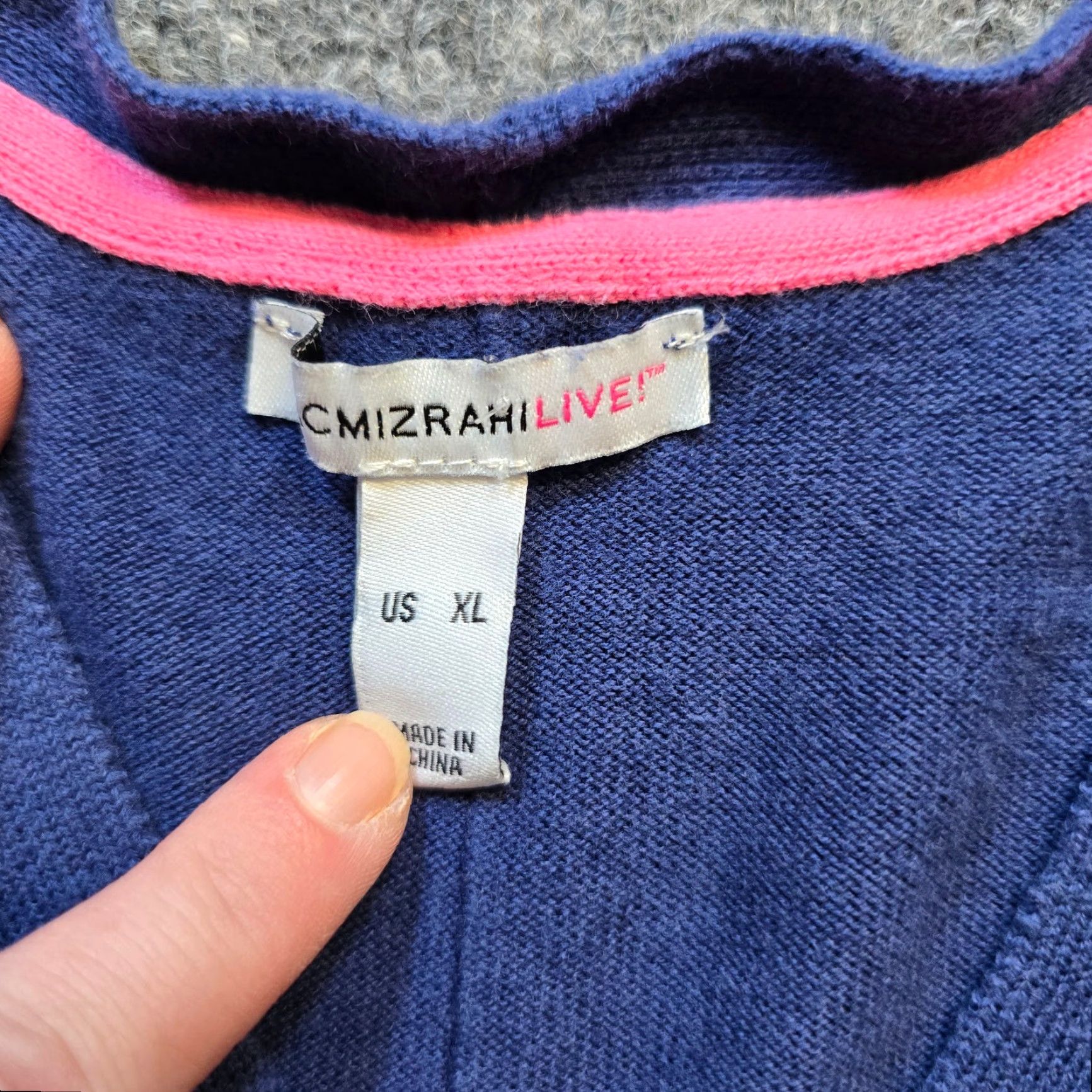 Isaac Mizrahi Isaac Mizrahi Live Sweater Women XL Blue Knit Short Sleeve Boxy Casual Basic Size XL / US 12-14 / IT 48-50 - 3 Thumbnail