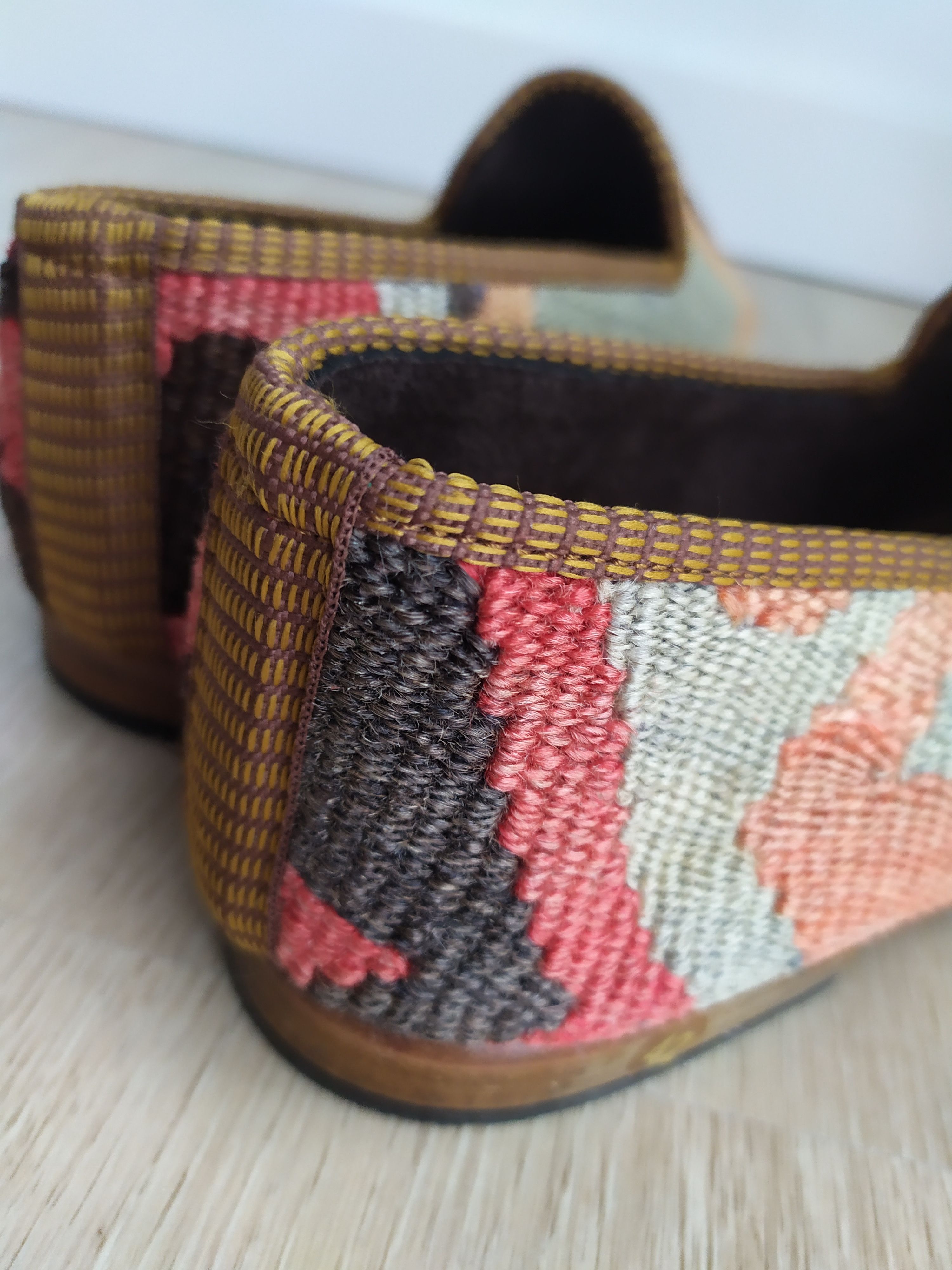 The Difference Kilim Carpet Men's Loafers Size 42 Wool Slip On handmade Size US 8.5 / EU 41-42 - 7 Thumbnail