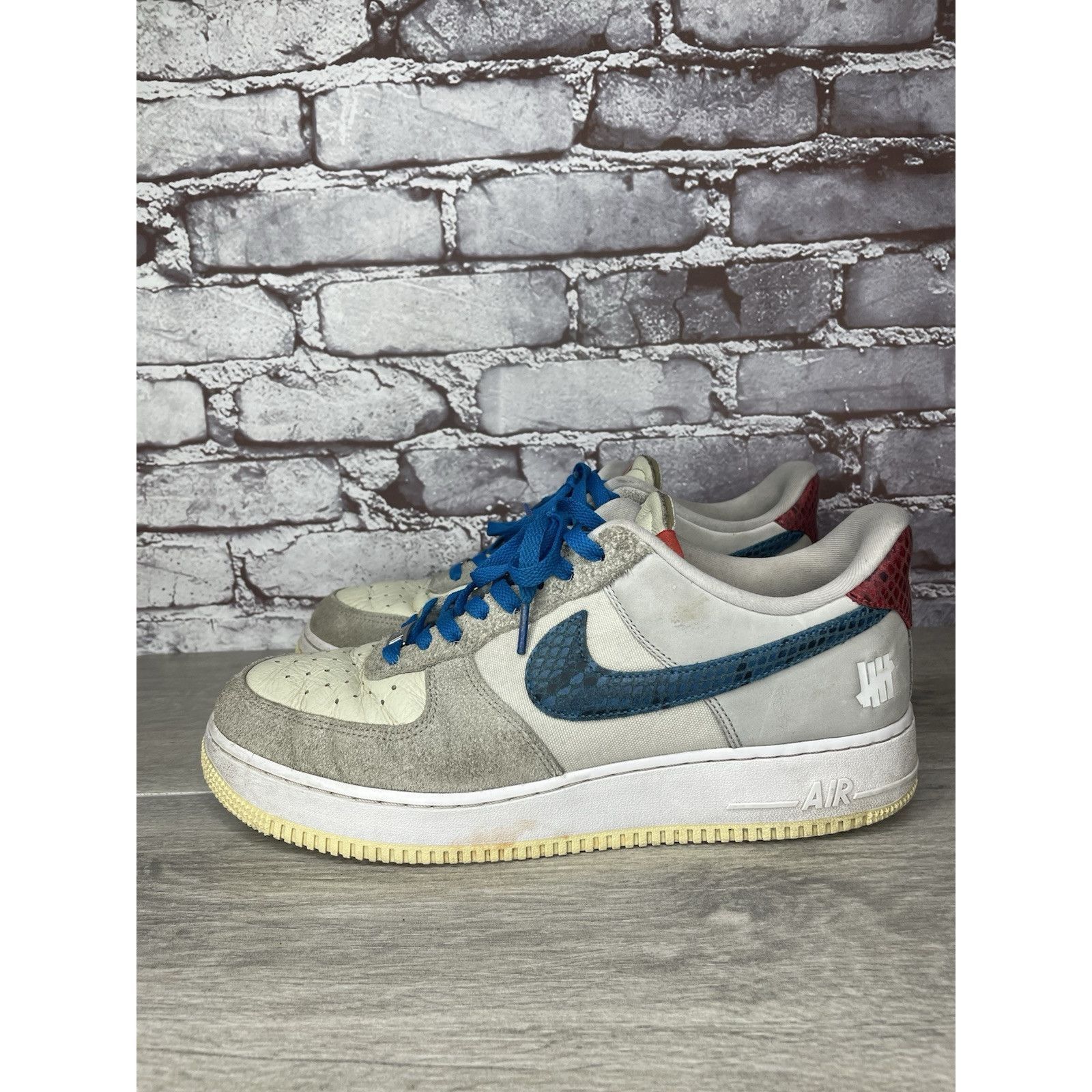 Nike Nike Undefeated x Air Force 1 Low 5 White Leather Grey Suede Size US 10.5 / EU 43-44 - 14 Thumbnail