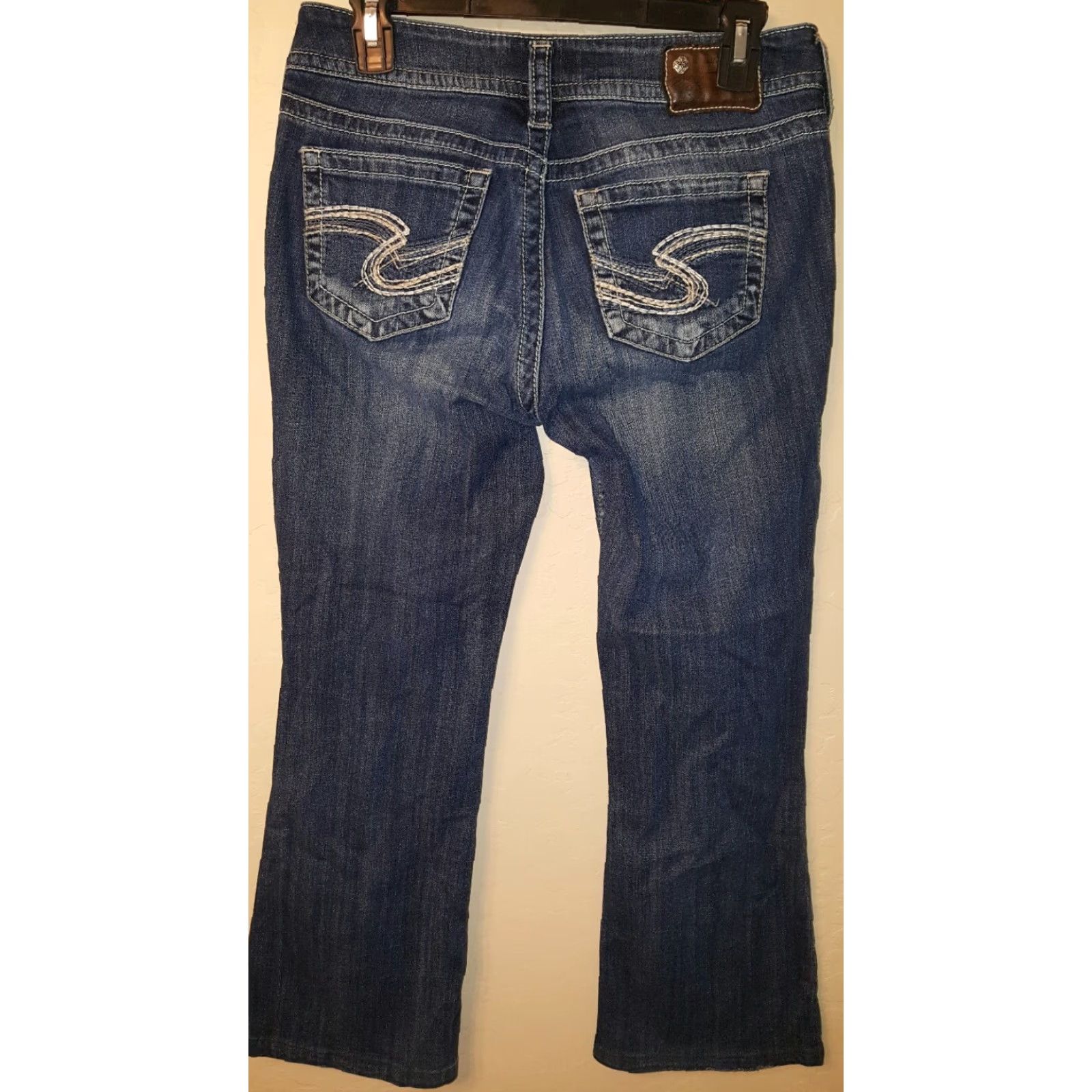 Silver Jeans Co. VINTAGE Buckle Silver SUKI Thick Stitch Medium Wash Bootcut Jeans Womens 28 x 26 Size 28" / US 6 / IT 42 - 6 Thumbnail