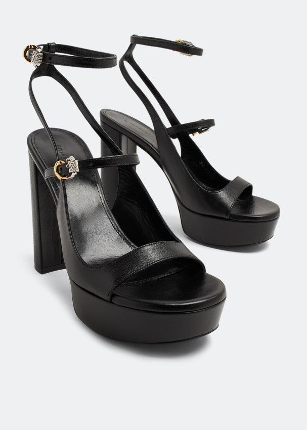 Givenchy o1srvl11e1224 Voyou Platform Sandals in Black Size US 9 / IT 39 - 4 Thumbnail