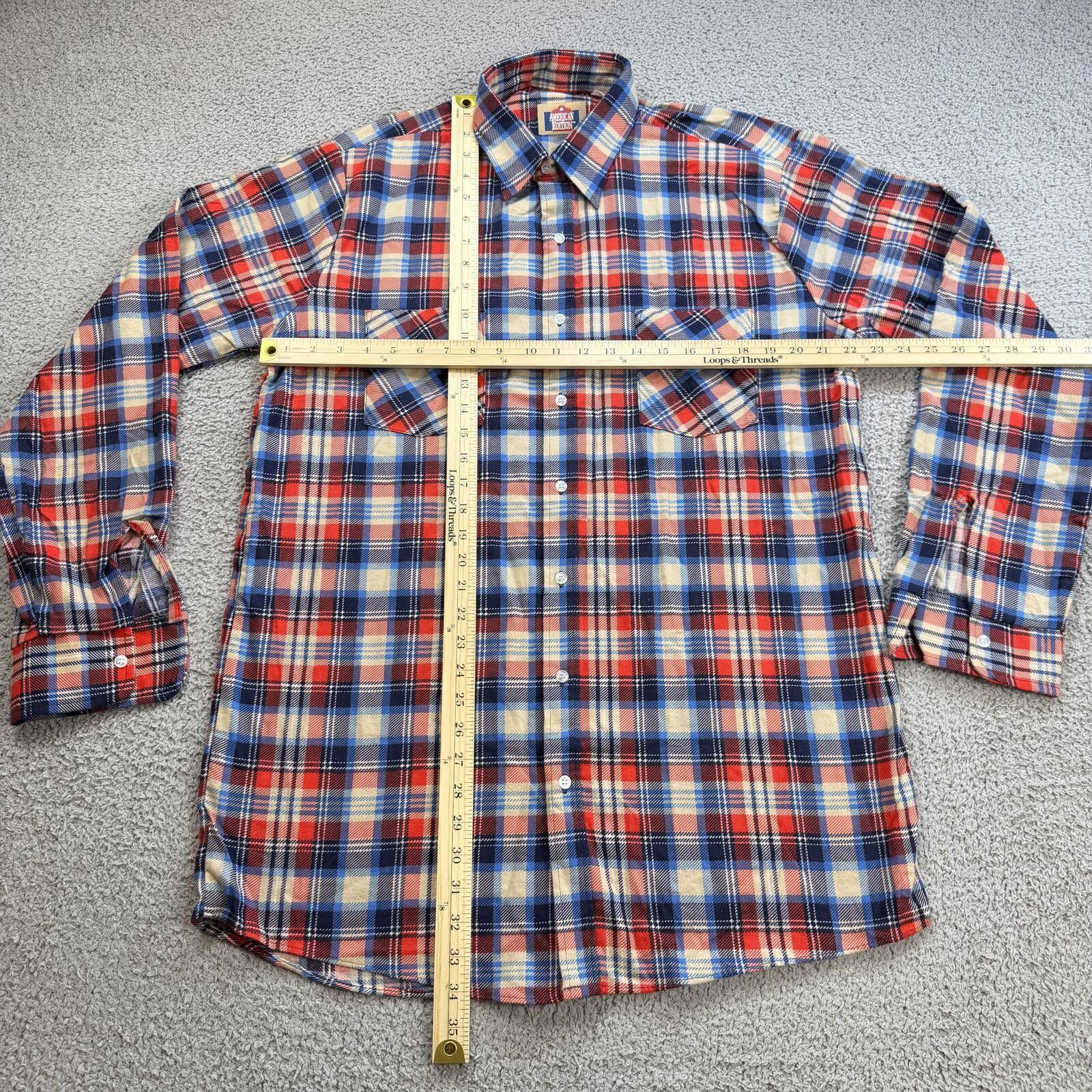 American Edition American Edition Plaid Flannel Shirt Men LT Cotton Button Up Size US L / EU 52-54 / 3 - 3 Thumbnail