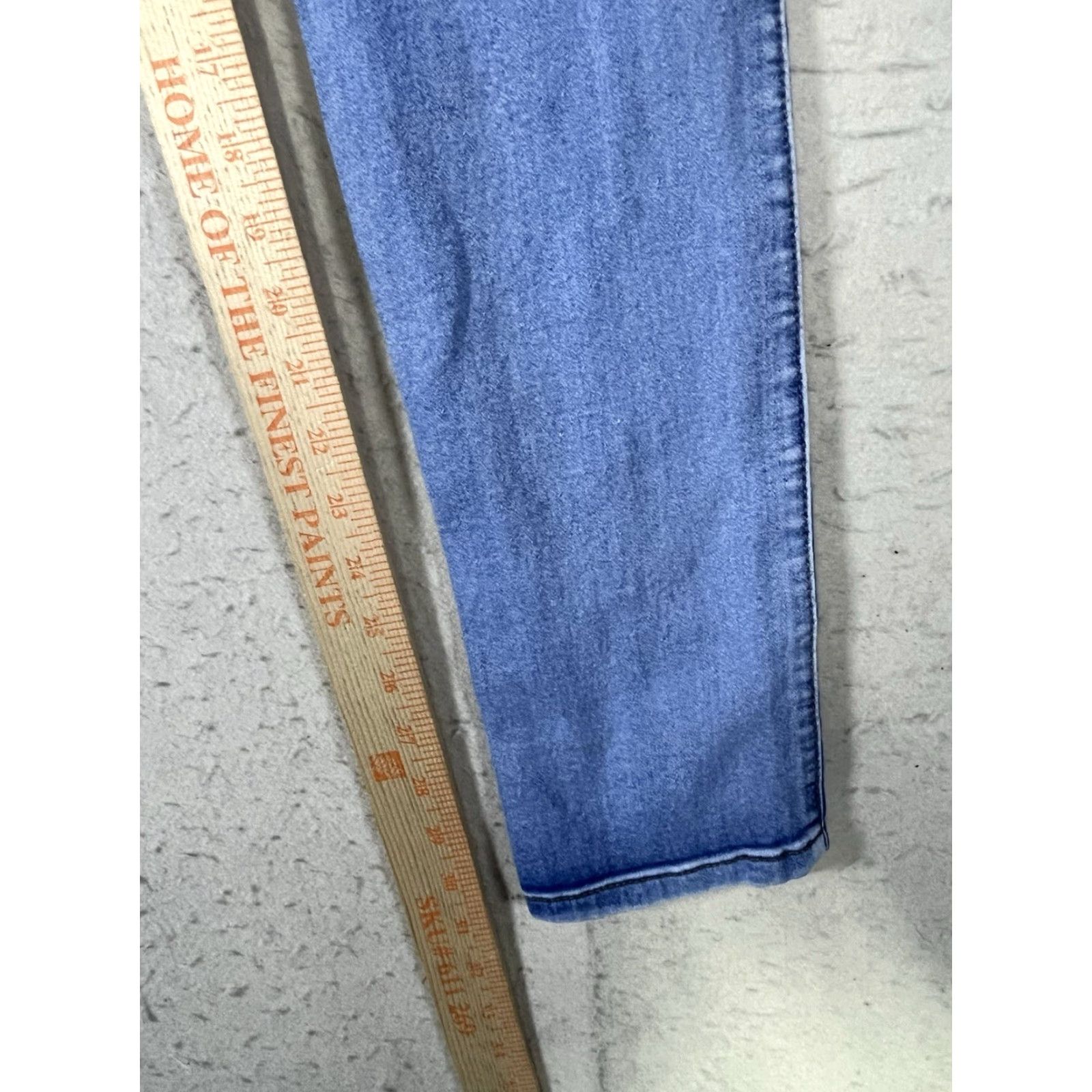 Vintage Tush Push Jeans Womens Blue Colombia Stretch High-Rise 3 Button Skinny Denim Size 7 Women Size 28" / US 6 / IT 42 - 5 Thumbnail