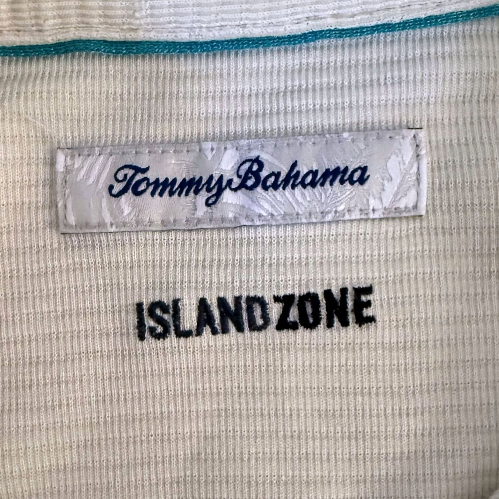 Tommy Bahama Tommy Bahama IslandZone Polo Shirt Cream Men's Large Golf Activewear UV 30 Sun Protection Short Sleeve Size US L / EU 52-54 / 3 - 7 Thumbnail