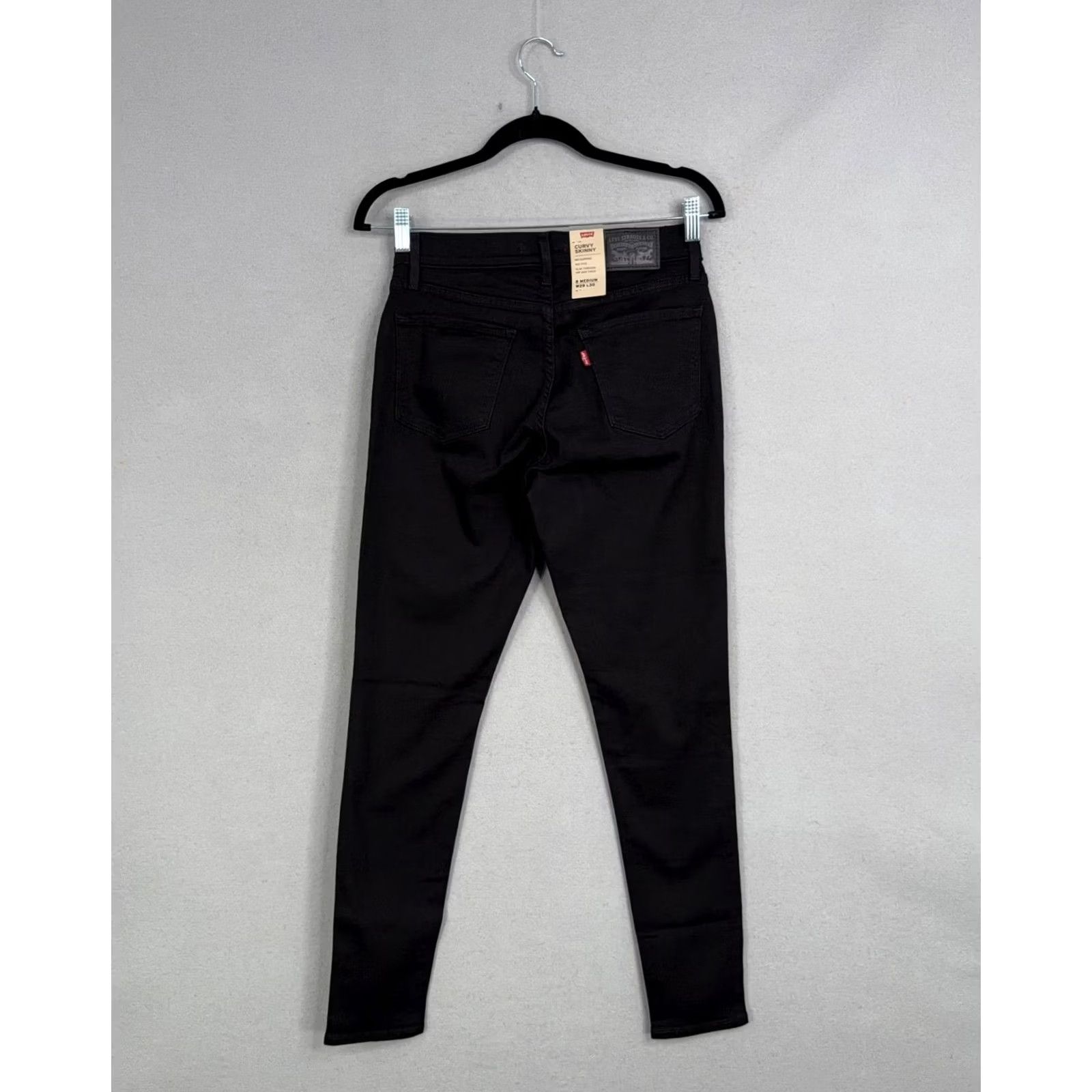Levi's Levi's Jeans Womens 8 Black Mid Rise Stretch Skinny Denim 29x30 NWT Curvy Slim 5-Pocket Size 30" / US 8 / IT 44 - 6 Thumbnail