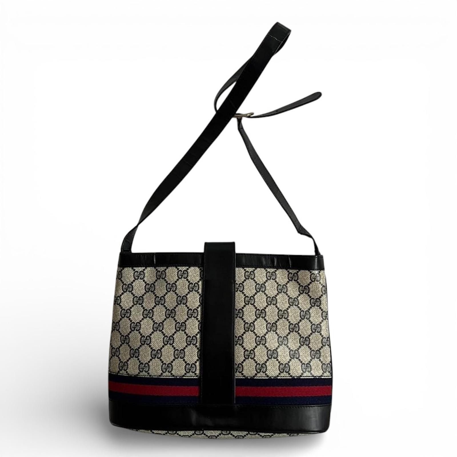 Gucci Gucci - Vintage GG Canvas Shoulder Bag Leather Trim Size ONE SIZE - 6 Thumbnail