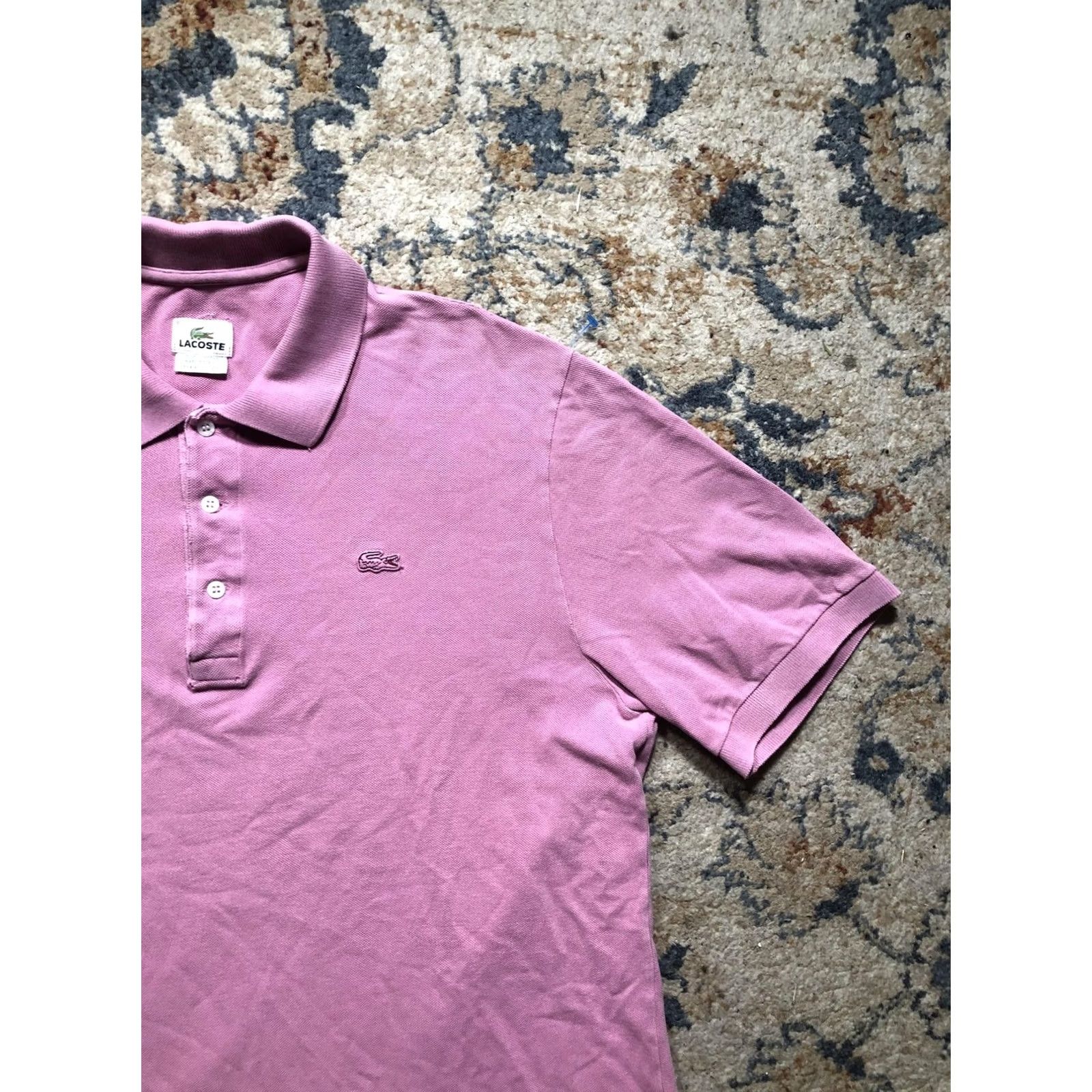 Lacoste Lacoste Polo Shirt Mens XL Pink Pique Short Sleeve Crocodile Logo Embroidered Size US XL / EU 56 / 4 - 4 Thumbnail