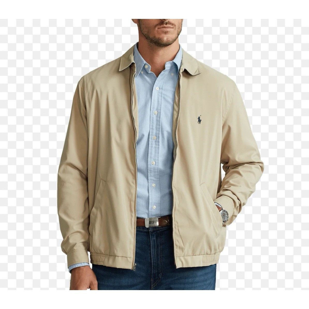 Polo Ralph Lauren VTG Polo Ralph Lauren Jacket Mens XL Khaki Full Zip Dad Bomb Size US XL / EU 56 / 4 - 10 Thumbnail