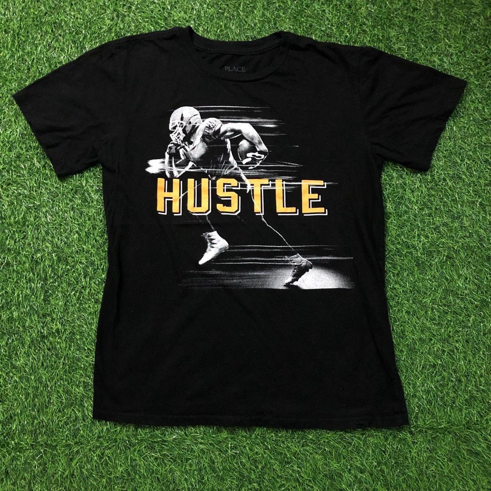 Other Black ‘Hustle’ Football Graphic Tee Size US S / EU 44-46 / 1 - 1 Thumbnail