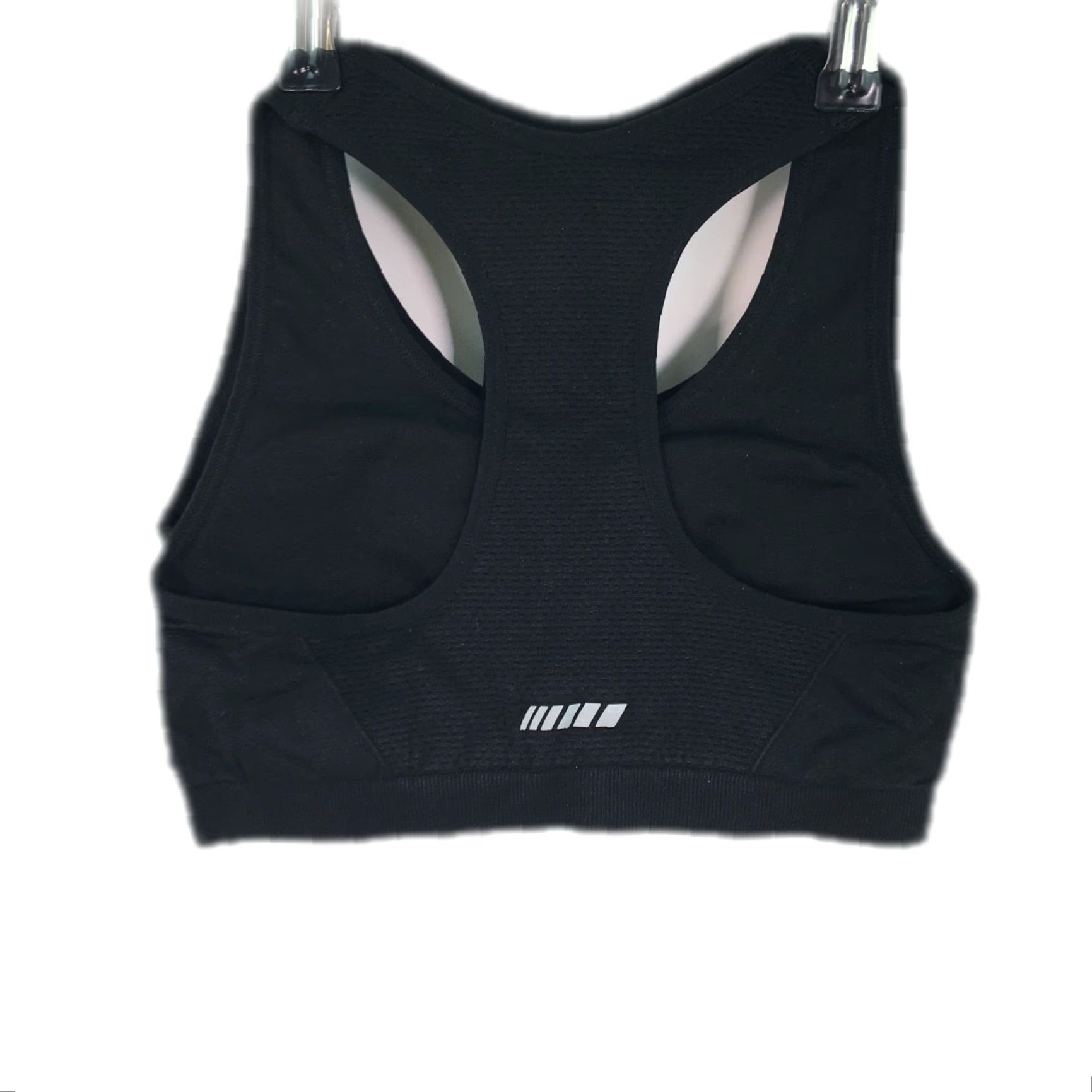 Essentials VINTAGE Essentials Women's Sports Bra Pack of 2 Black Racerback S Activewear Wireless Molded Cup Athleisure Size ONE SIZE - 2 Thumbnail