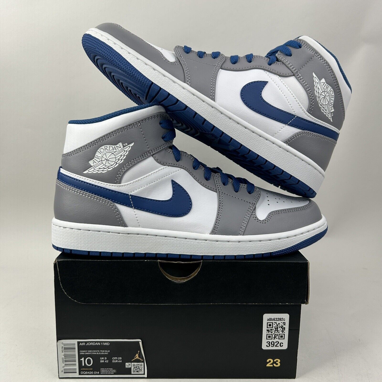 Nike Nike Air Jordan 1 Mid Retro “Cement Grey/True Blue” 2024 Size US 10 / EU 43 - 1 Thumbnail