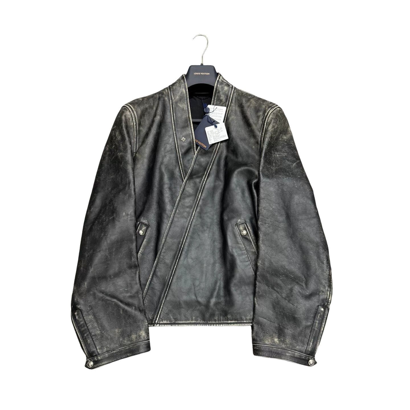 Louis Vuitton Louis Vuitton Distressed Leather Jacket Size L Size US L / EU 52-54 / 3 - 1 Thumbnail