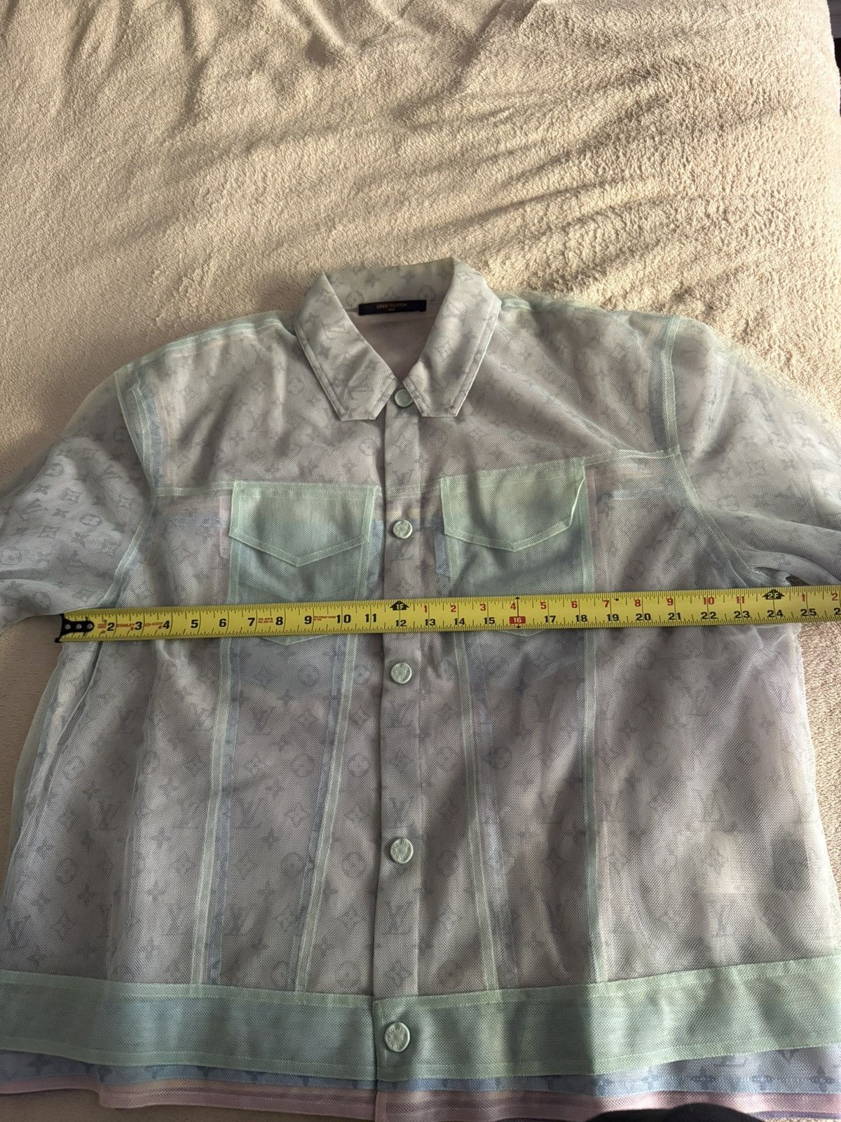 Louis Vuitton Louis Vuitton Multicolor Tulle Denim Monogram Jacket Size US L / EU 52-54 / 3 - 10 Thumbnail